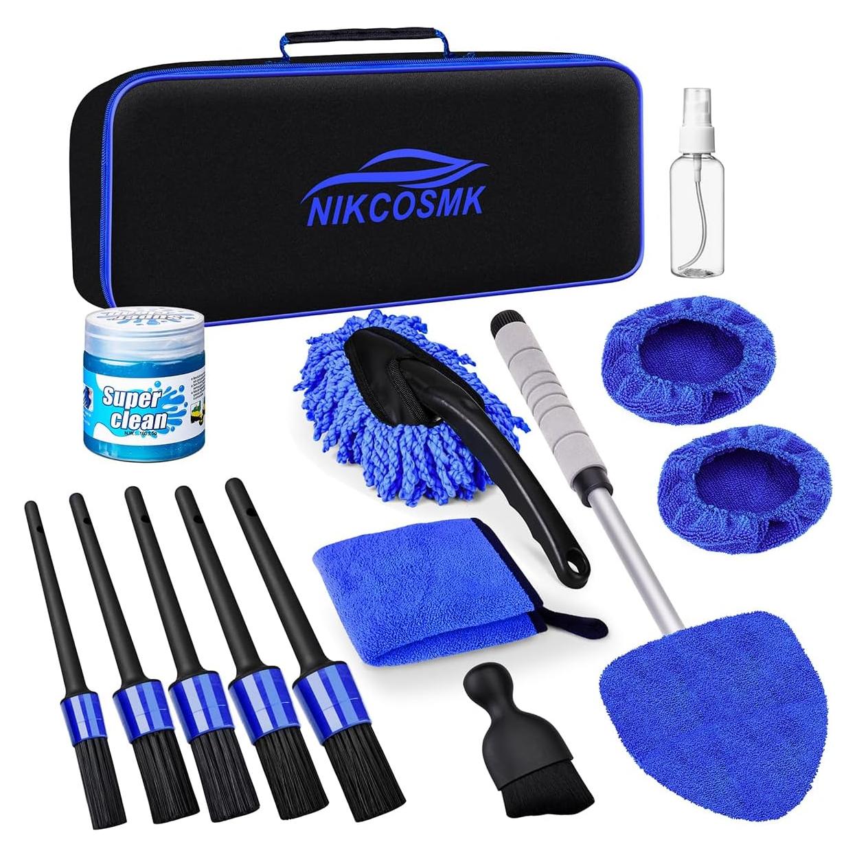 Kit de Limpieza de Coche Interior NIKCOSMK 15 Piezas