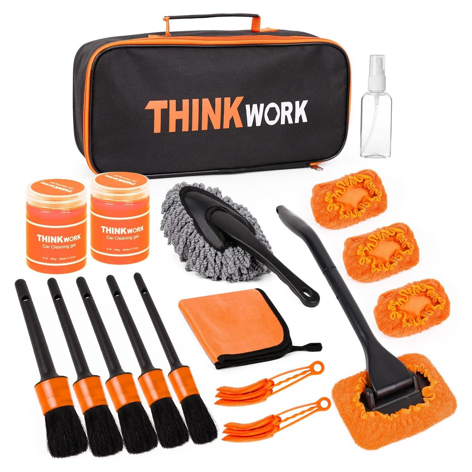 Kit de Limpieza de Coche Thinkwork 17 Piezas - Interior y Exterior