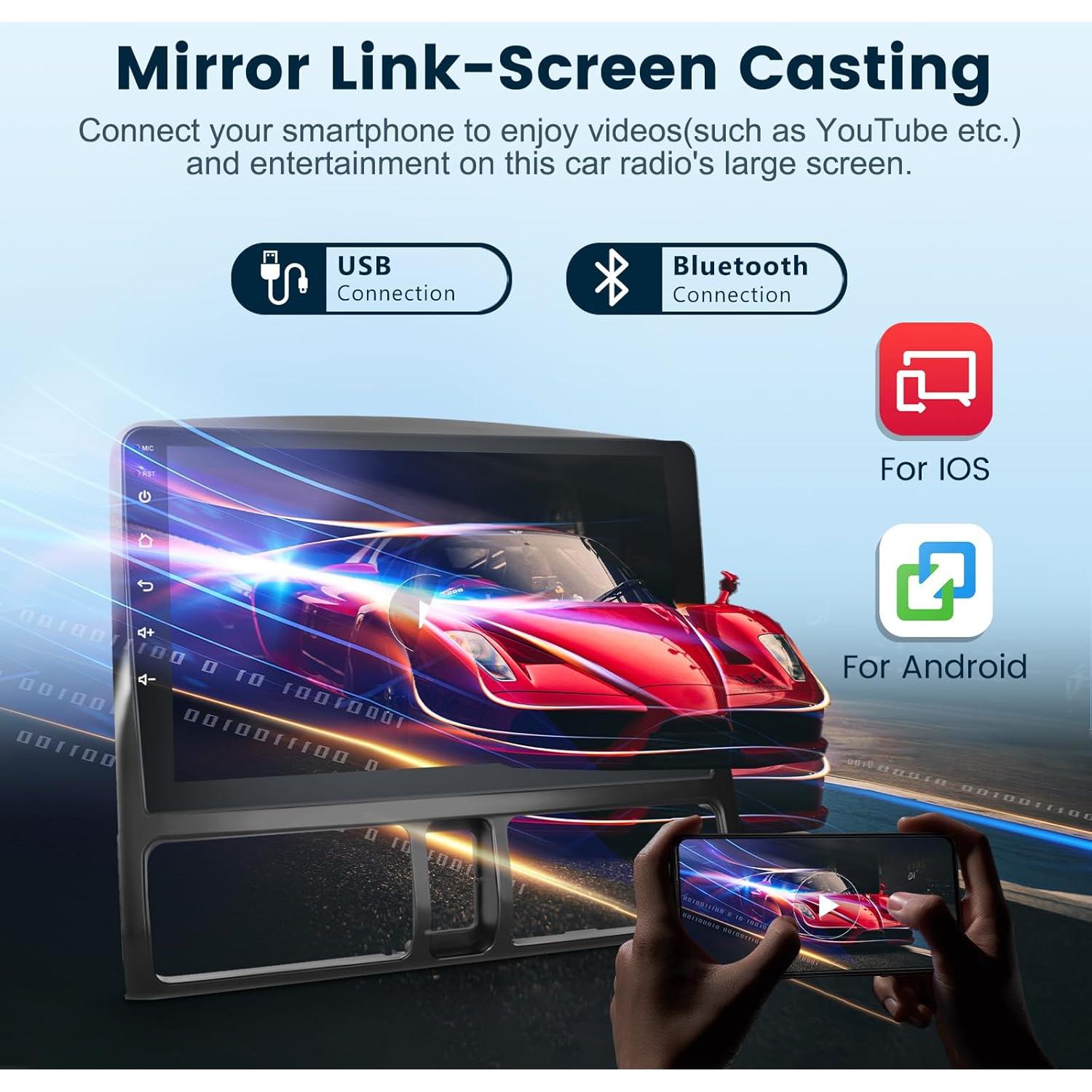 Estéreo para automóvil Podofo 2G+64G Android 13 Honda CRV 2002-2006