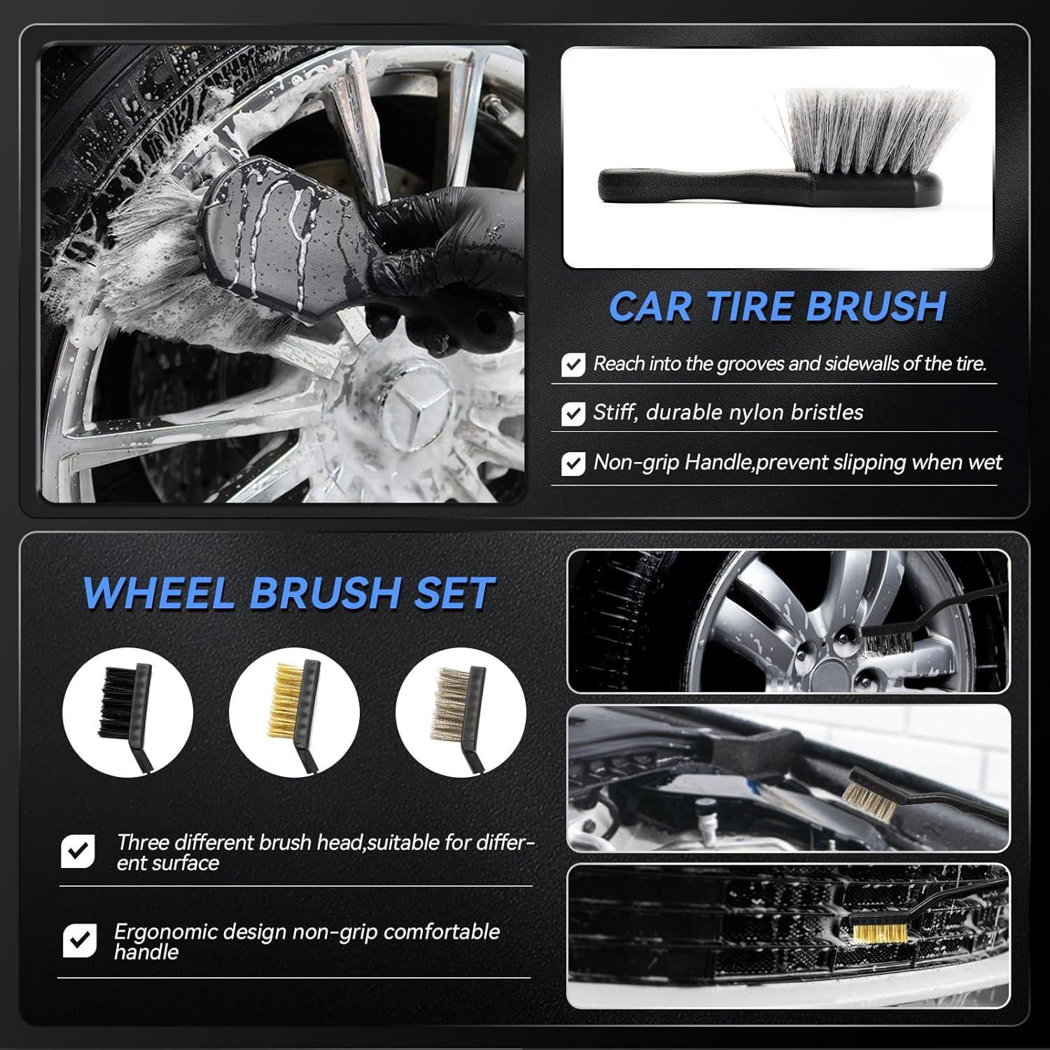 Kit de Detallado de Automóviles COOGEO 29 Piezas Multiusos