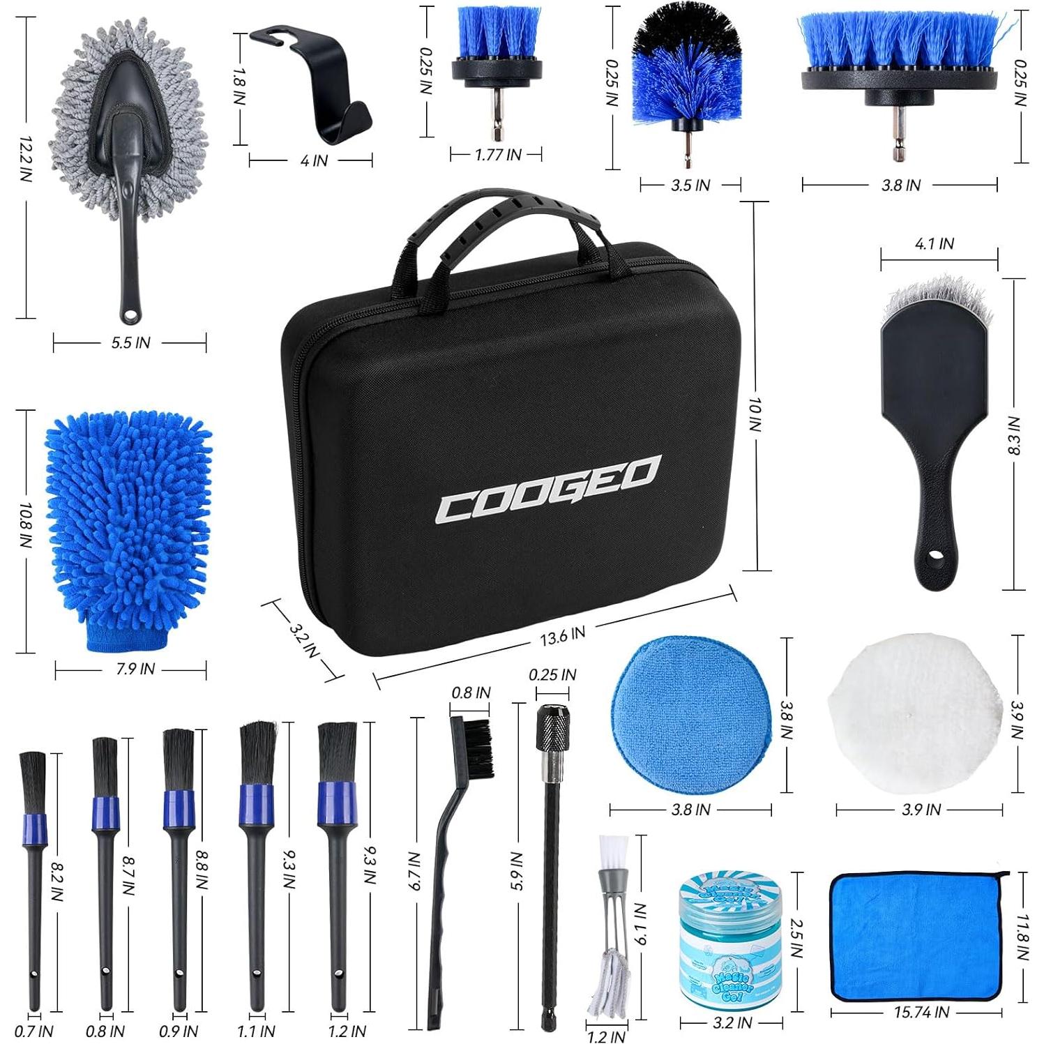 Kit de Detallado de Automóviles COOGEO 29 Piezas Multiusos