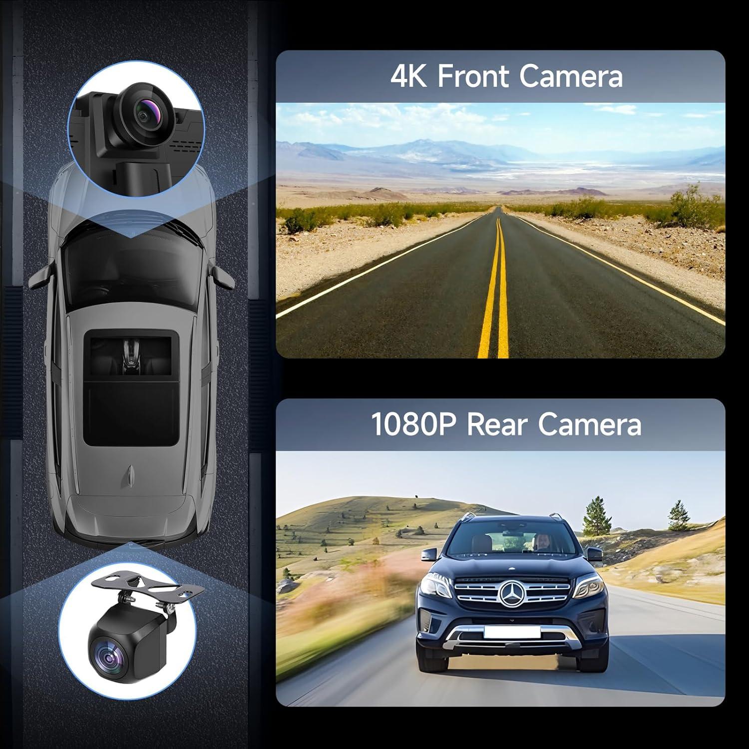 Upgrade Wireless Carplay Screen for Car with 4K Dash Cam, 11.26'' Portable A-pple CarPlay & Android Auto Car Stereo Touchscreen with Backup Camera, Mirror Link/GPS Navigation/Bluetooth/Siri/FM