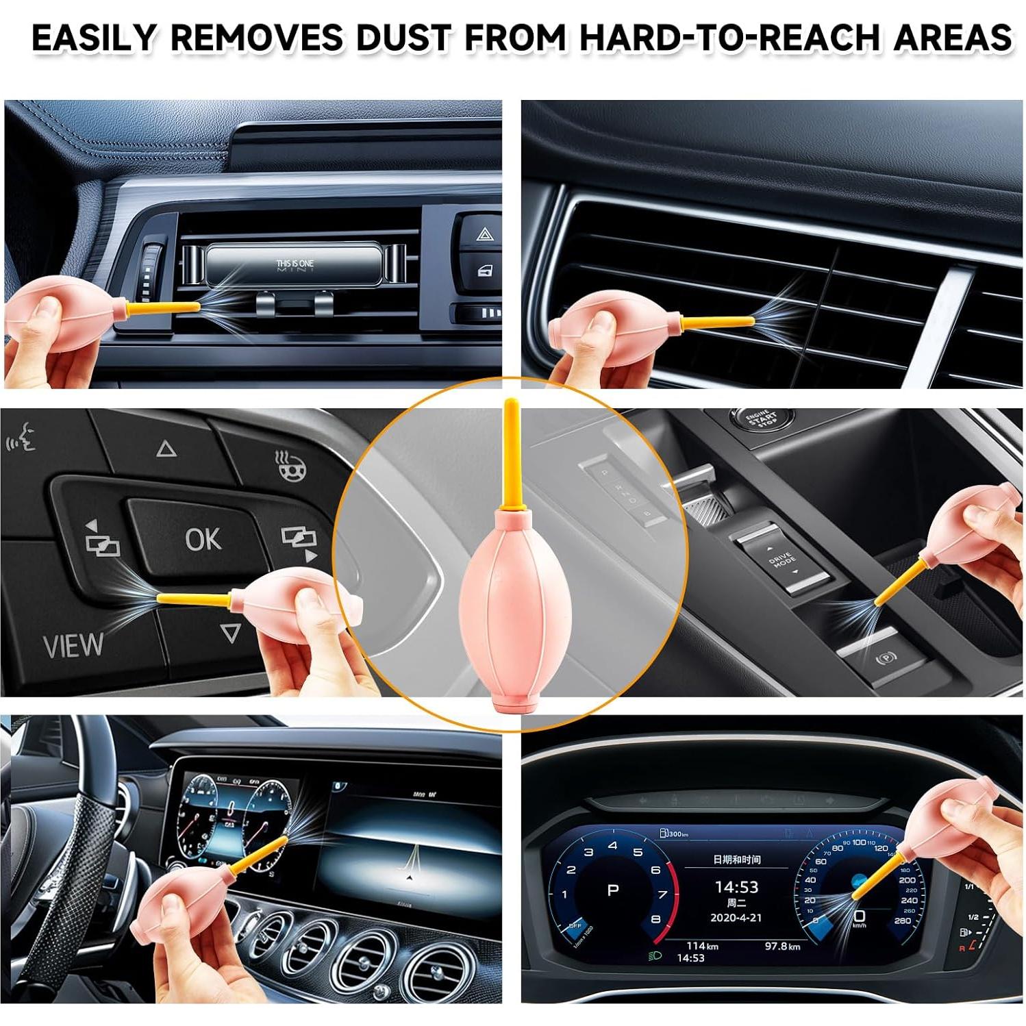 Kit de Limpieza para Autos Daemson - 8 Piezas Rosa