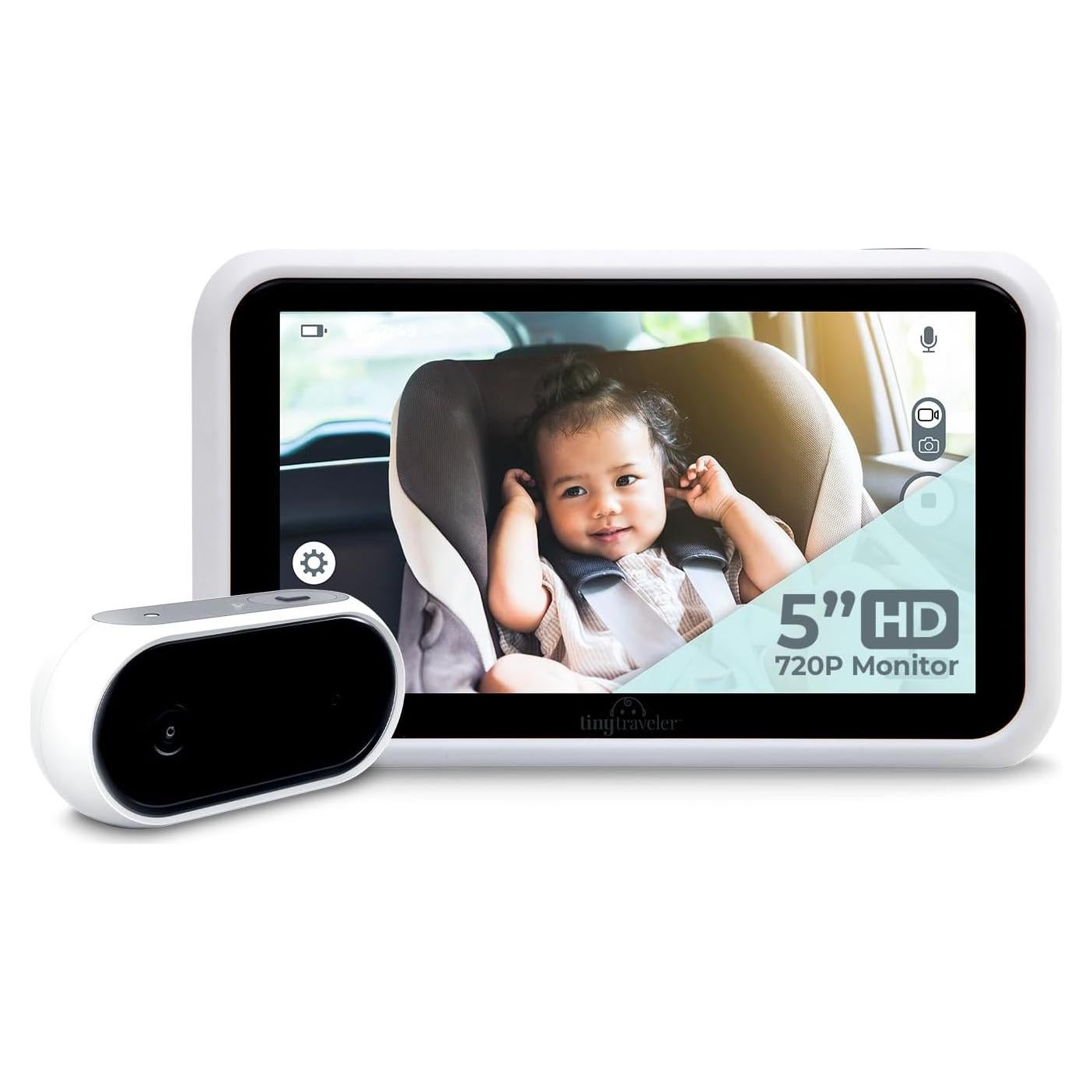 Monitor de Bebé Pequeño Viajero 5" HD Sin WiFi Blanco