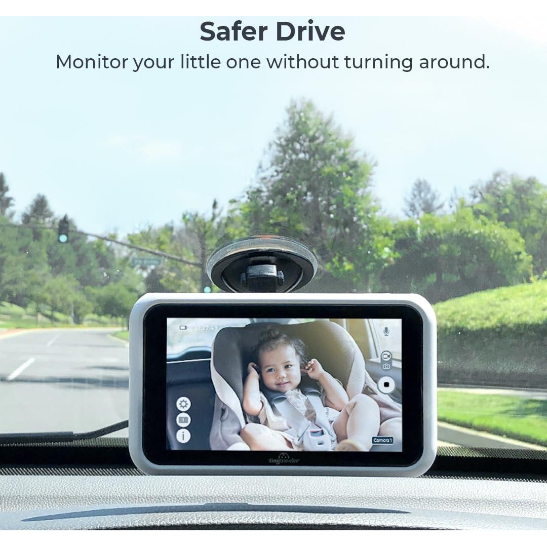 Monitor de Bebé Pequeño Viajero 5" HD Sin WiFi Blanco