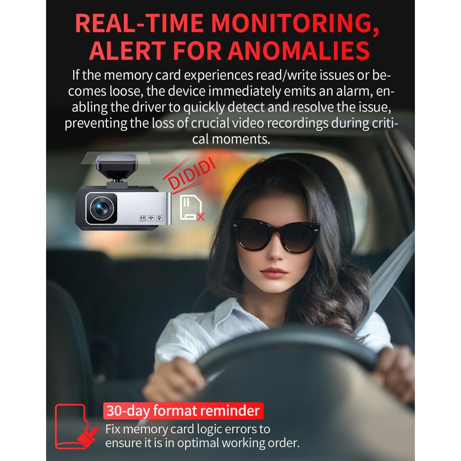 Cámara de tablero Gleetour G2 4K Dual con GPS y WiFi