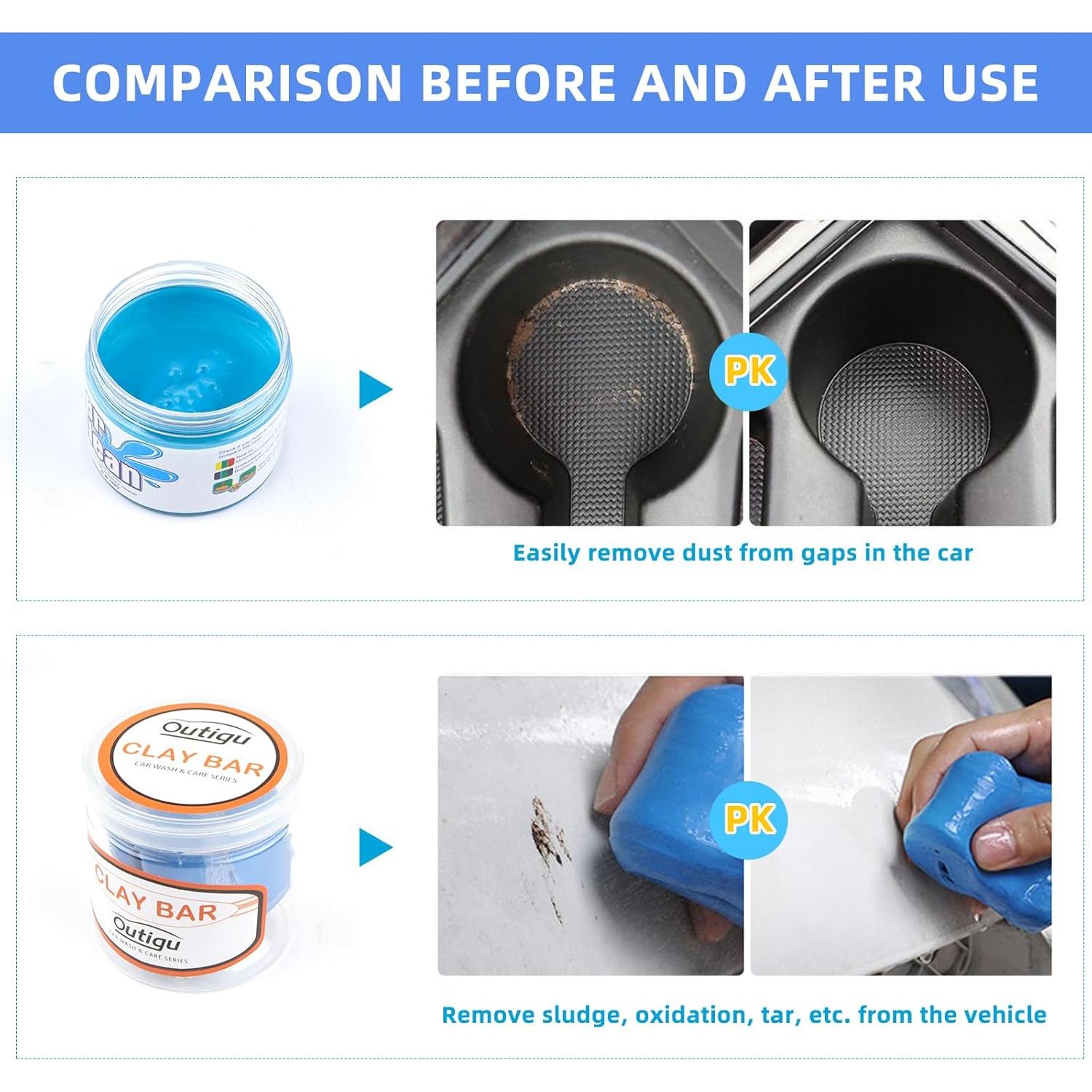 Kit de Limpieza para Automóviles Outigu - 3 Barras de Arcilla 100g
