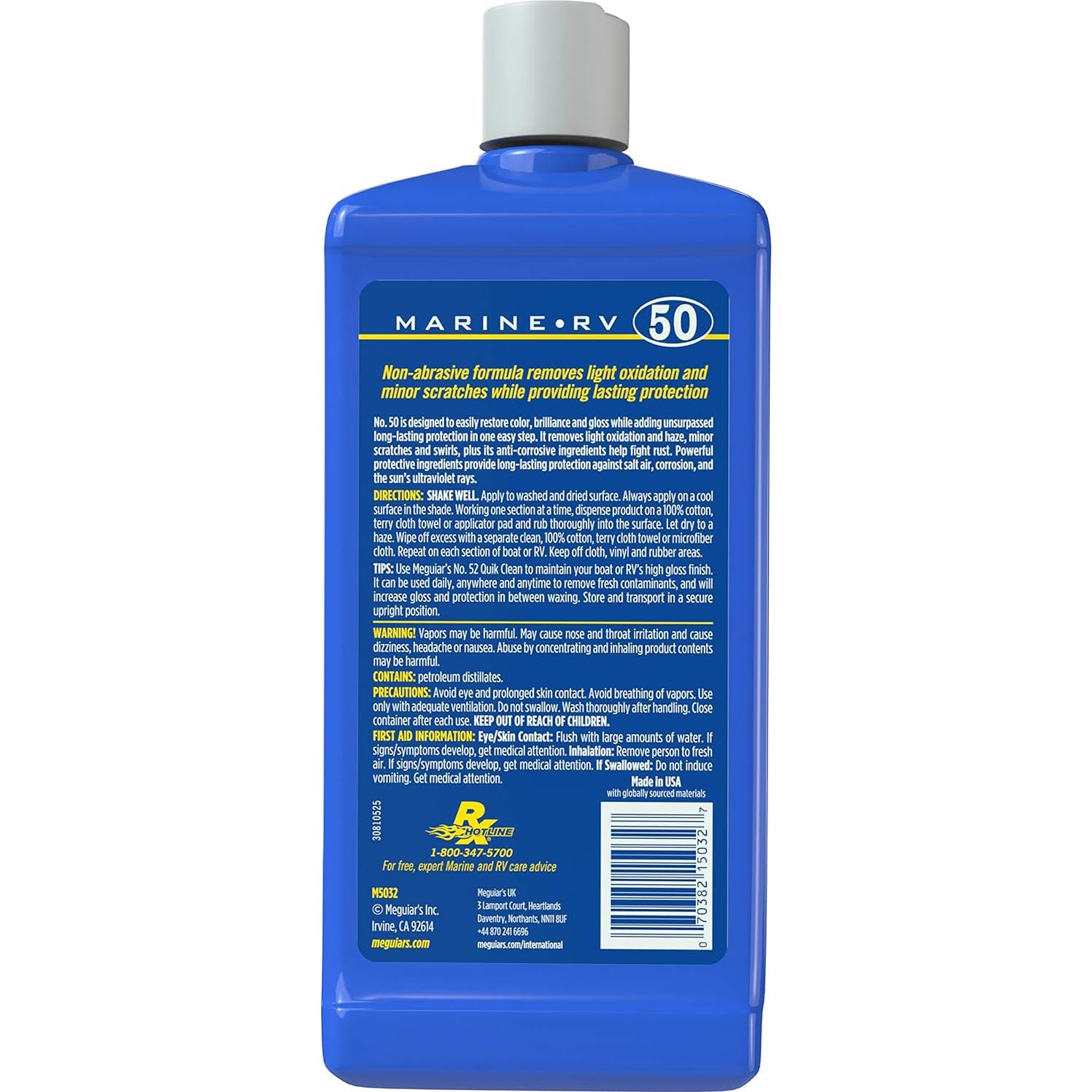 Cera limpiadora marina Meguiar's M5032 946 ml - Un solo paso