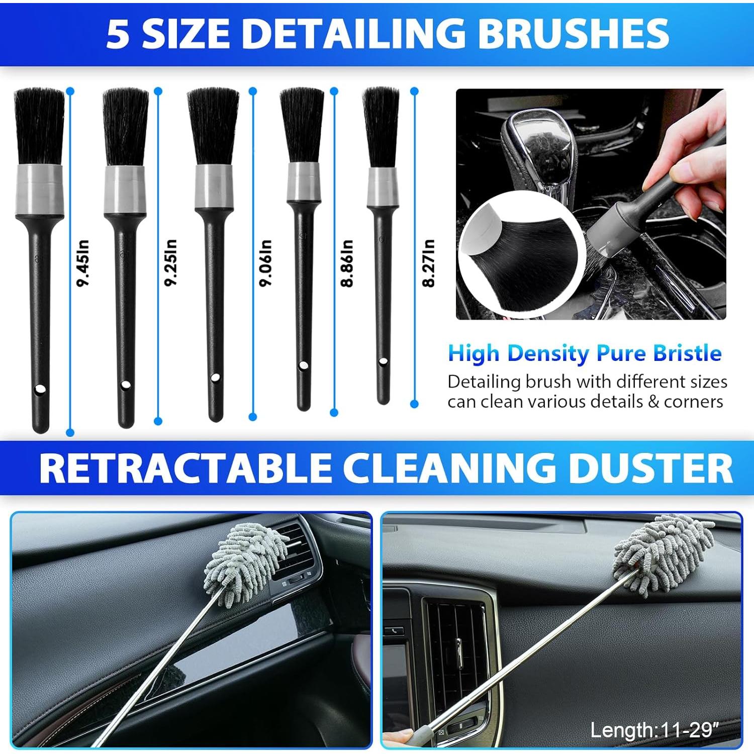 Kit de Limpieza de Auto Thinkwork con Aspiradora 120W y 31 Piezas