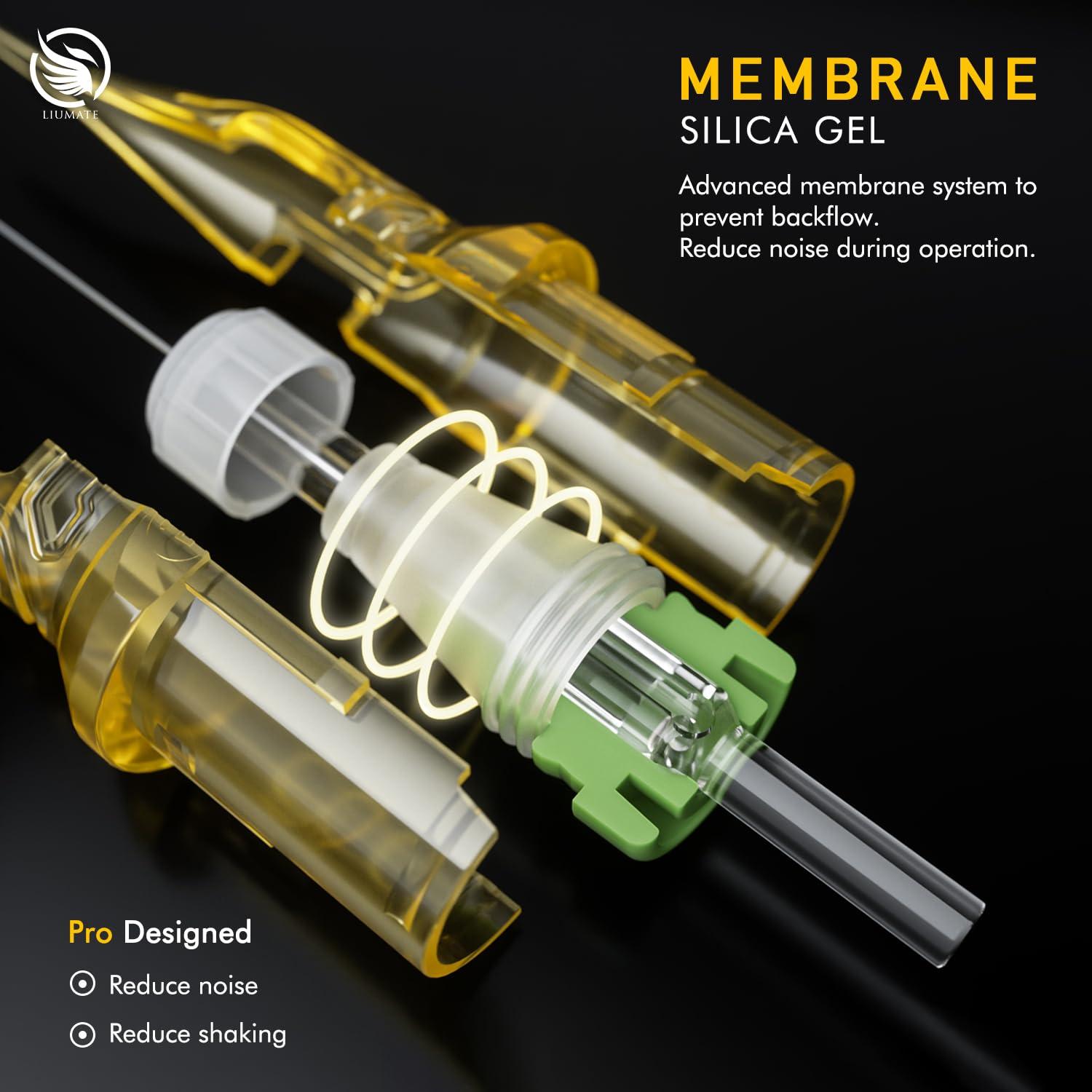 Agujas de Tatuaje LIUMATE 3RL 20 Pcs Cartucho Desechable