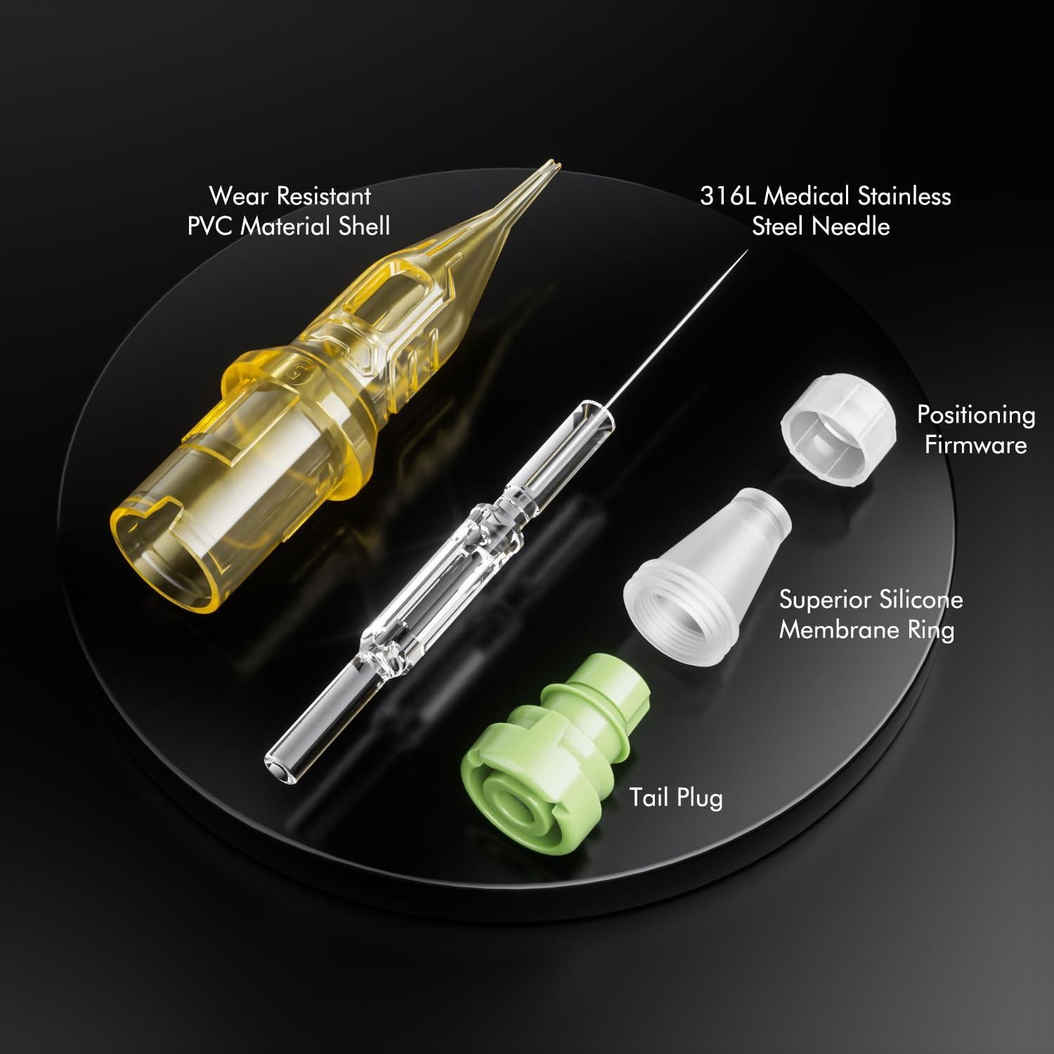 Agujas de Tatuaje LIUMATE 3RL 20 Pcs Cartucho Desechable