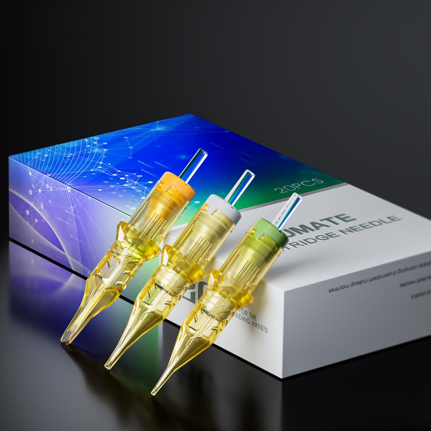 Agujas de Tatuaje LIUMATE 3RL 20 Pcs Cartucho Desechable