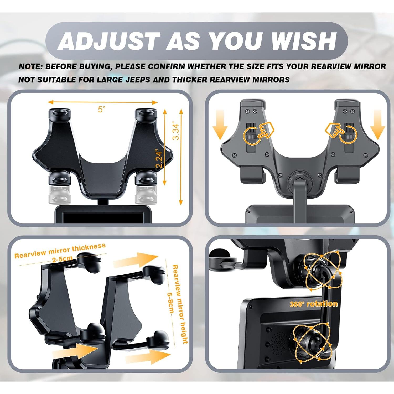 Espejo retrovisor con cámara HD 1080P ATOROBROS 4.3"