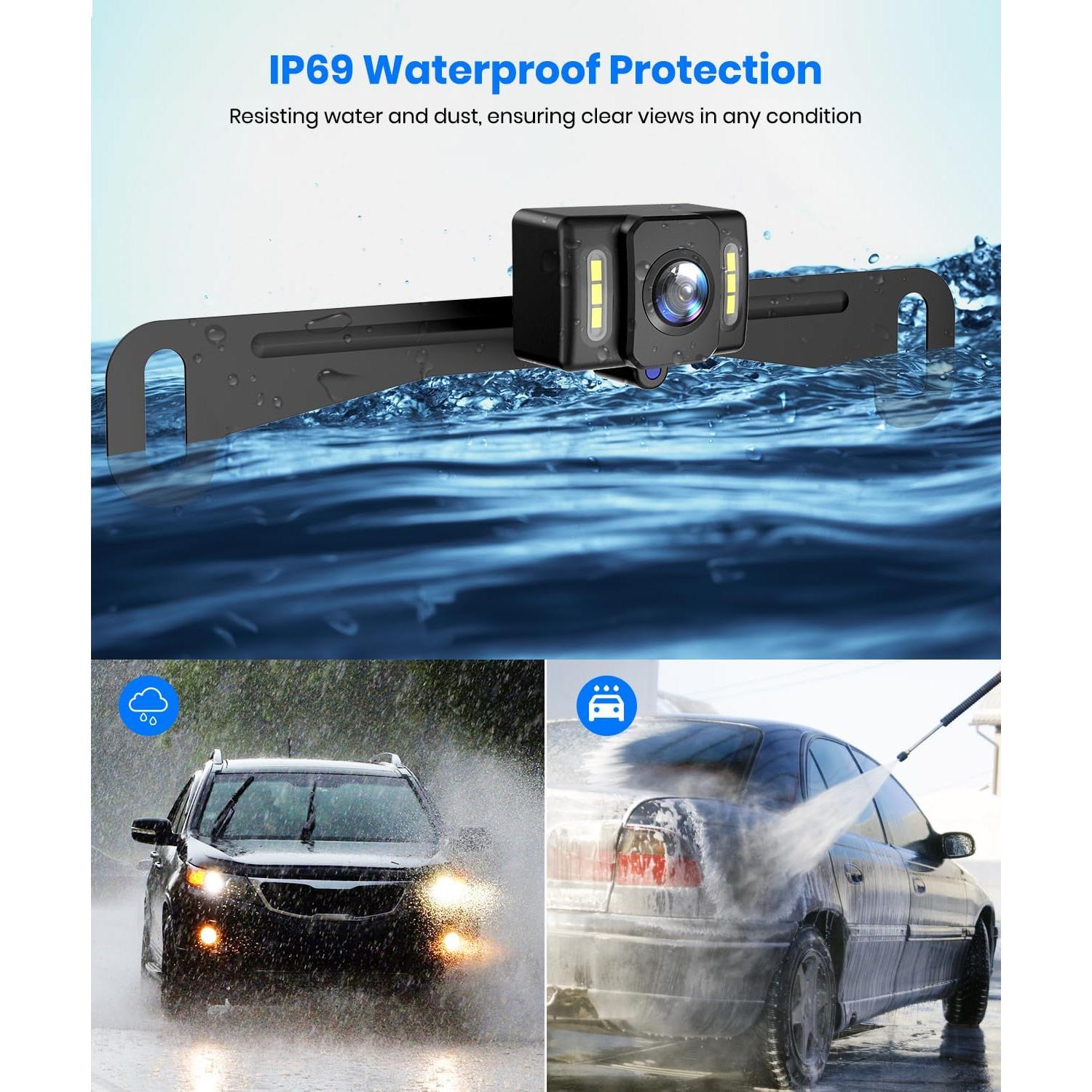 Cámara de Respaldo AUTO-VOX HD Impermeable con LED