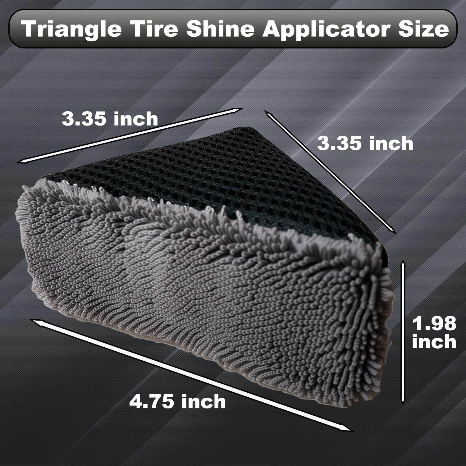 2 Pcs Aplicador de Brillo para Neumáticos RXALASKA Triangular