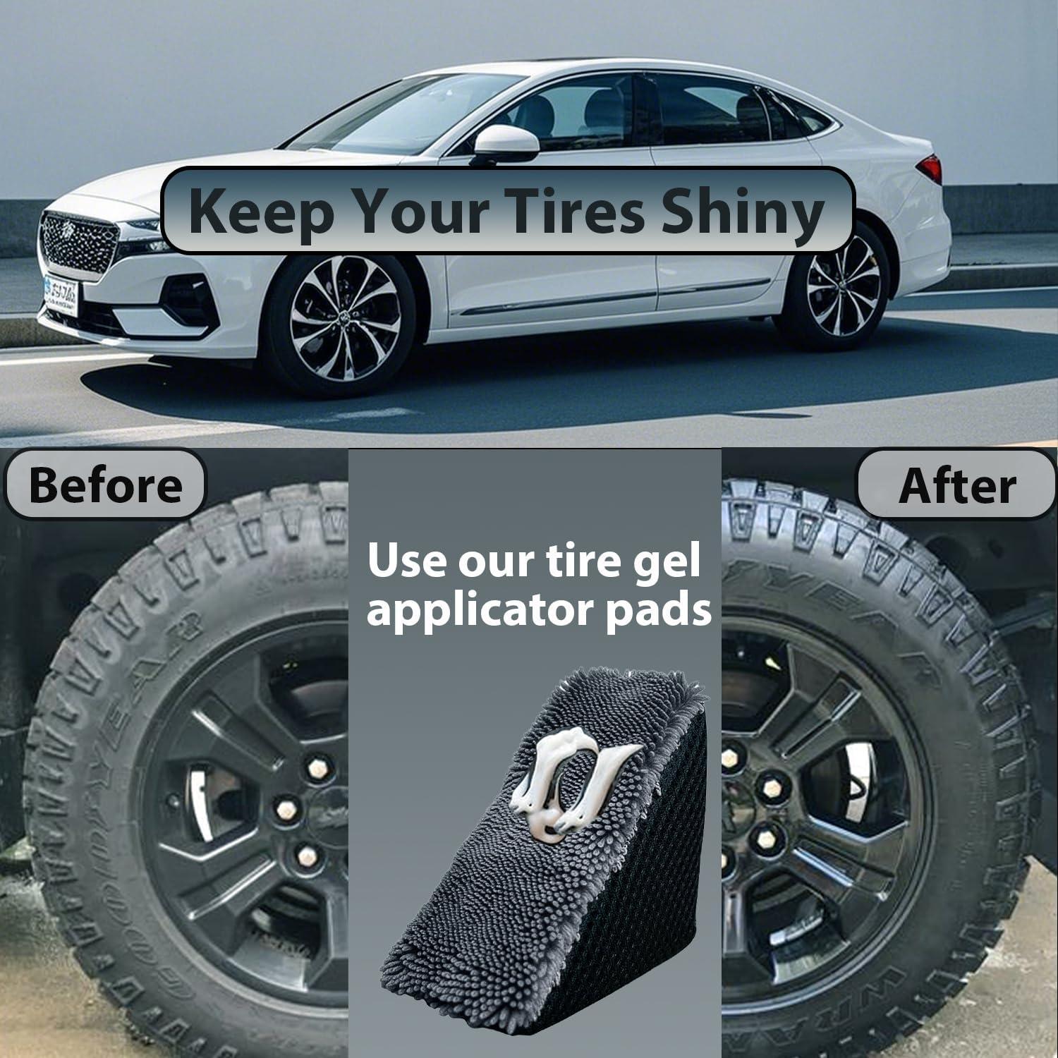 2 Pcs Aplicador de Brillo para Neumáticos RXALASKA Triangular