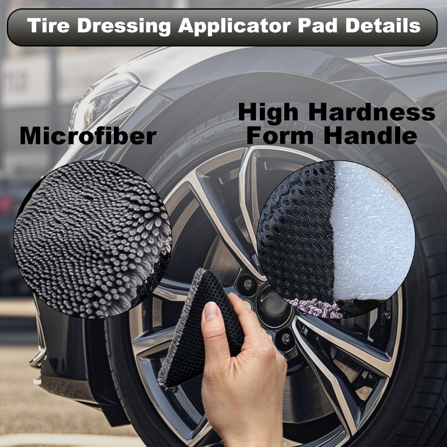 2 Pcs Aplicador de Brillo para Neumáticos RXALASKA Triangular