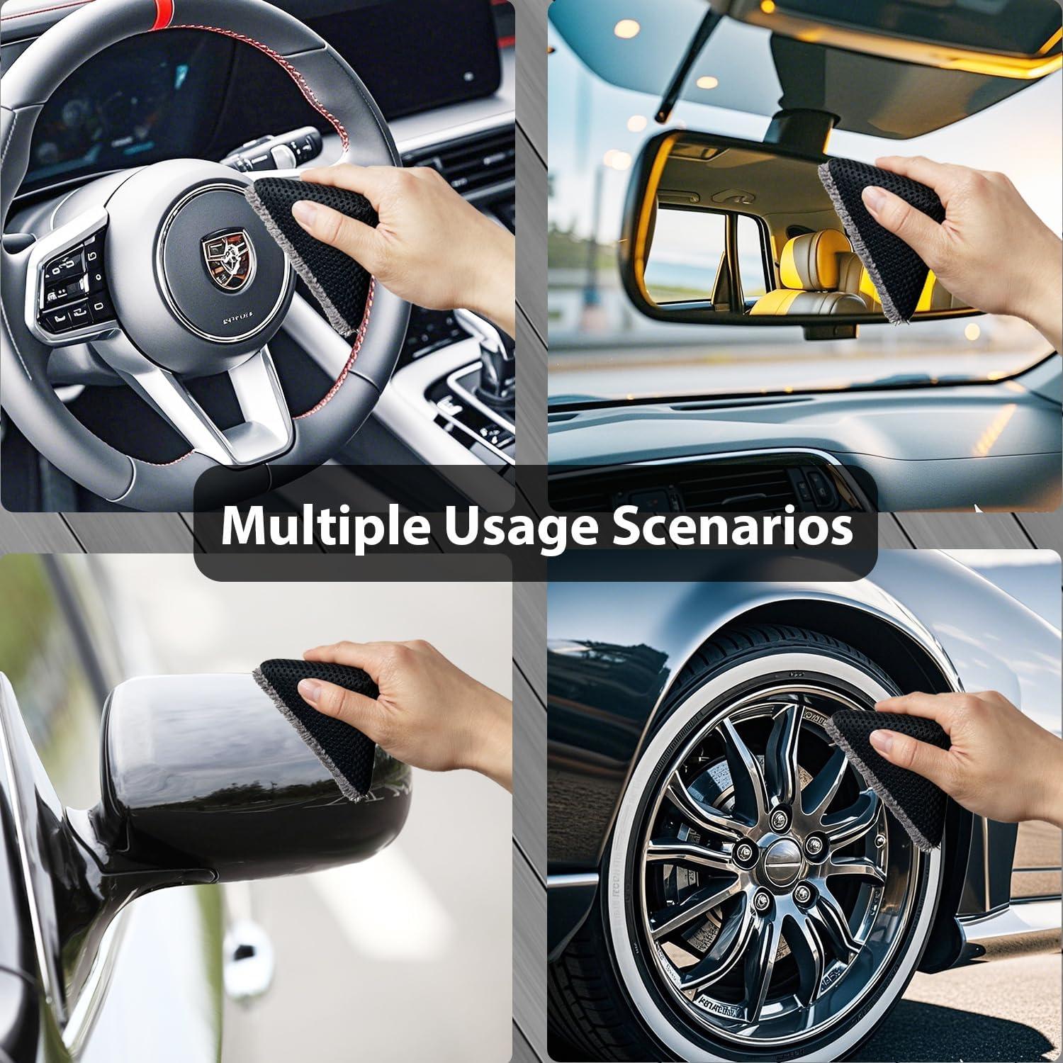 2 Pcs Aplicador de Brillo para Neumáticos RXALASKA Triangular