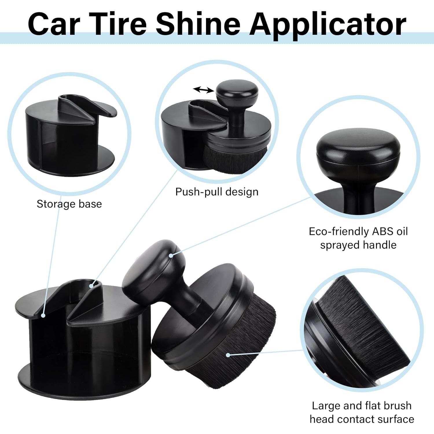 Cepillo Aplicador de Brillo para Neumáticos Ecocstm - Negro