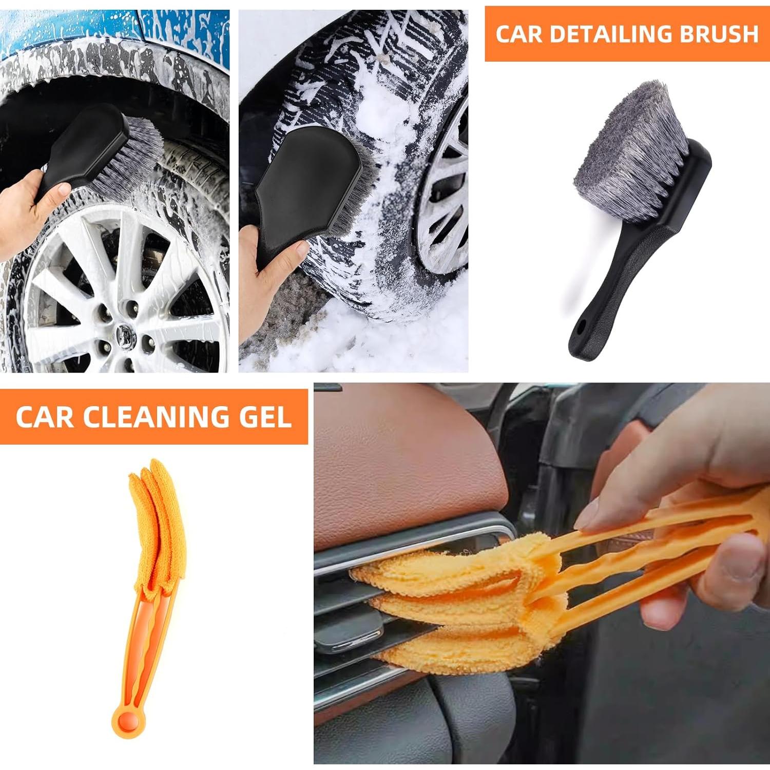 Kit de Limpieza de Autos Outigu 16 Pcs con Bolsa de Almacenamiento