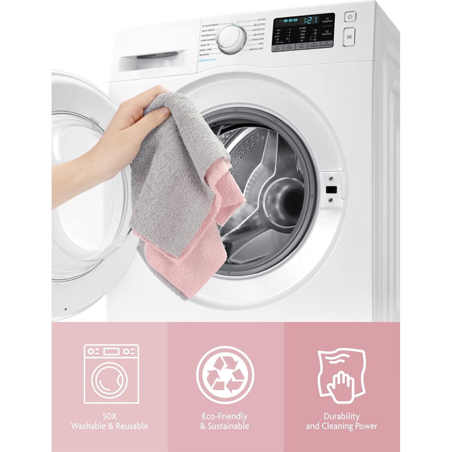 Toallas de Microfibra Fantasticlean 75 Unidades 30x30 cm Rosa