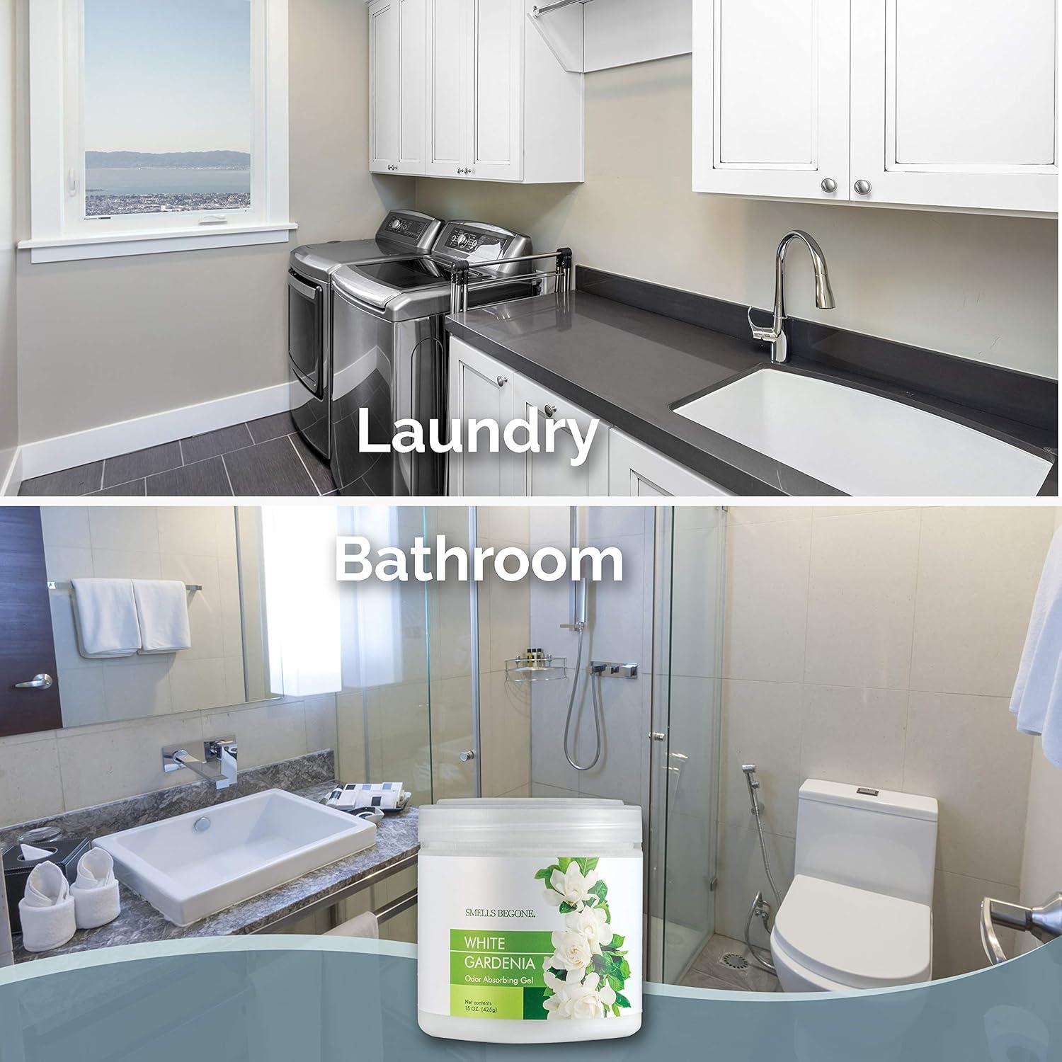 Gel Absorbente de Olores SMELLS BEGONE 425 g - Gardenia Blanca