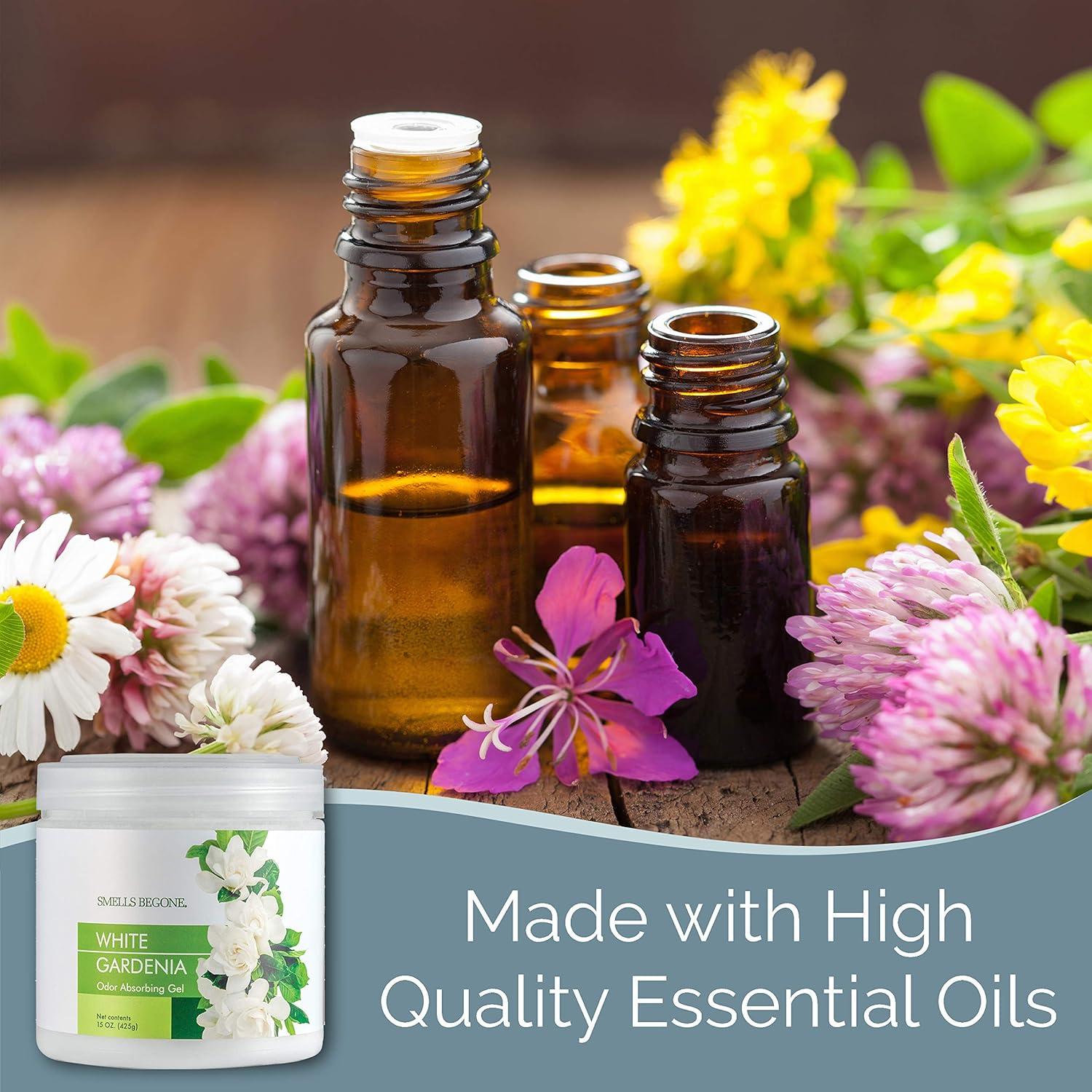 Gel Absorbente de Olores SMELLS BEGONE 425 g - Gardenia Blanca