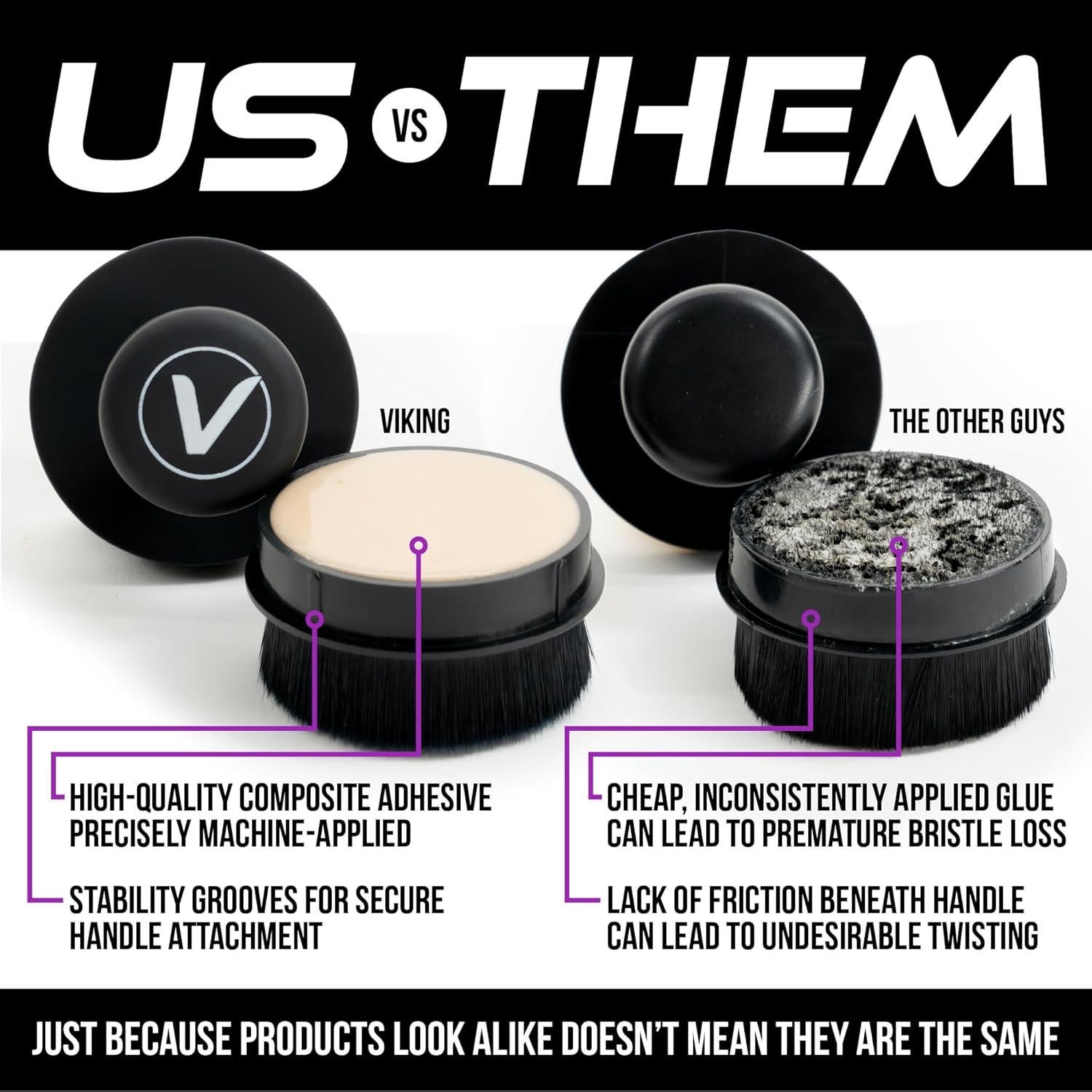 Cepillo Aplicador de Brillo para Neumáticos VIKING 5.8 cm