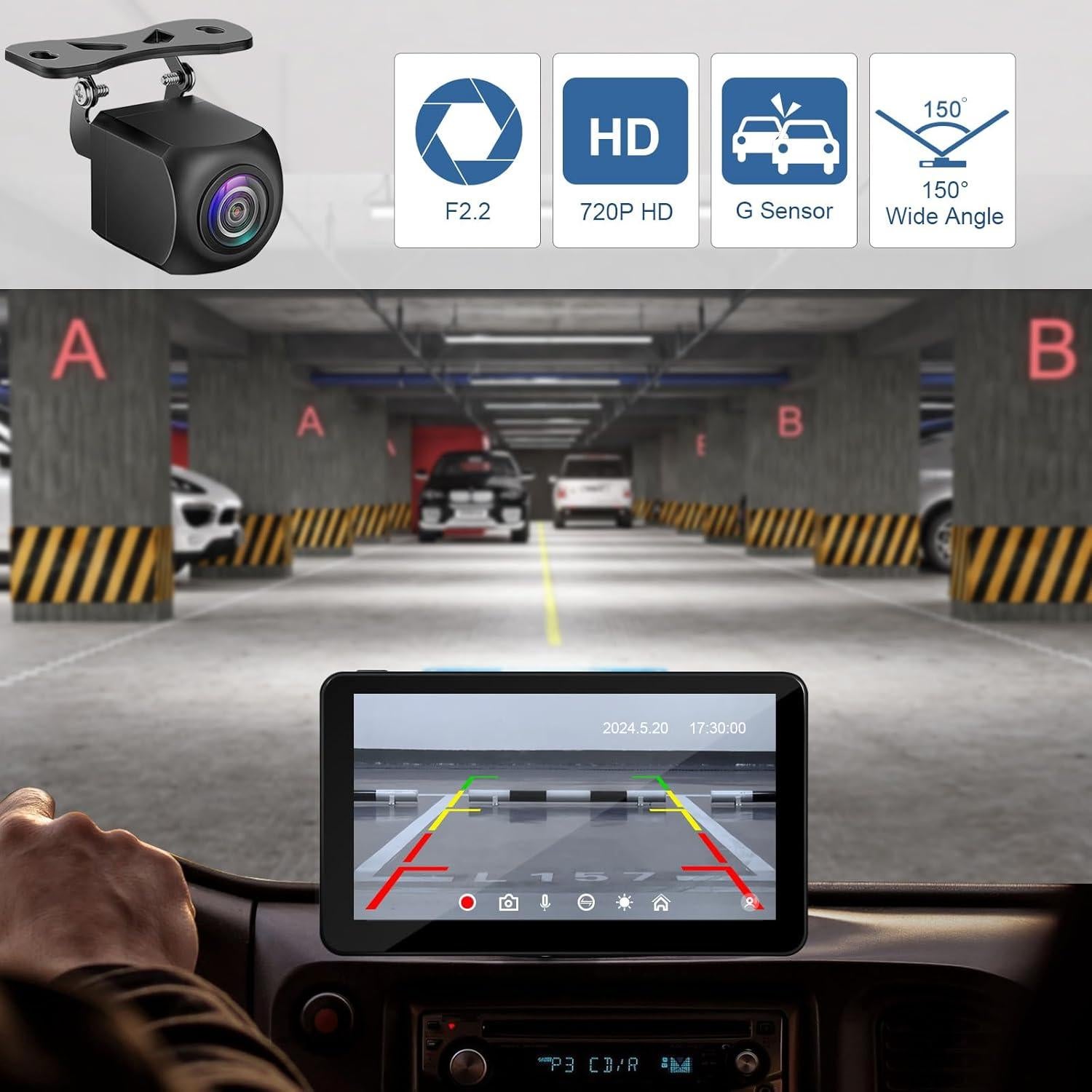 Pantalla Táctil 7" Aonerex Inalámbrica CarPlay Android Auto