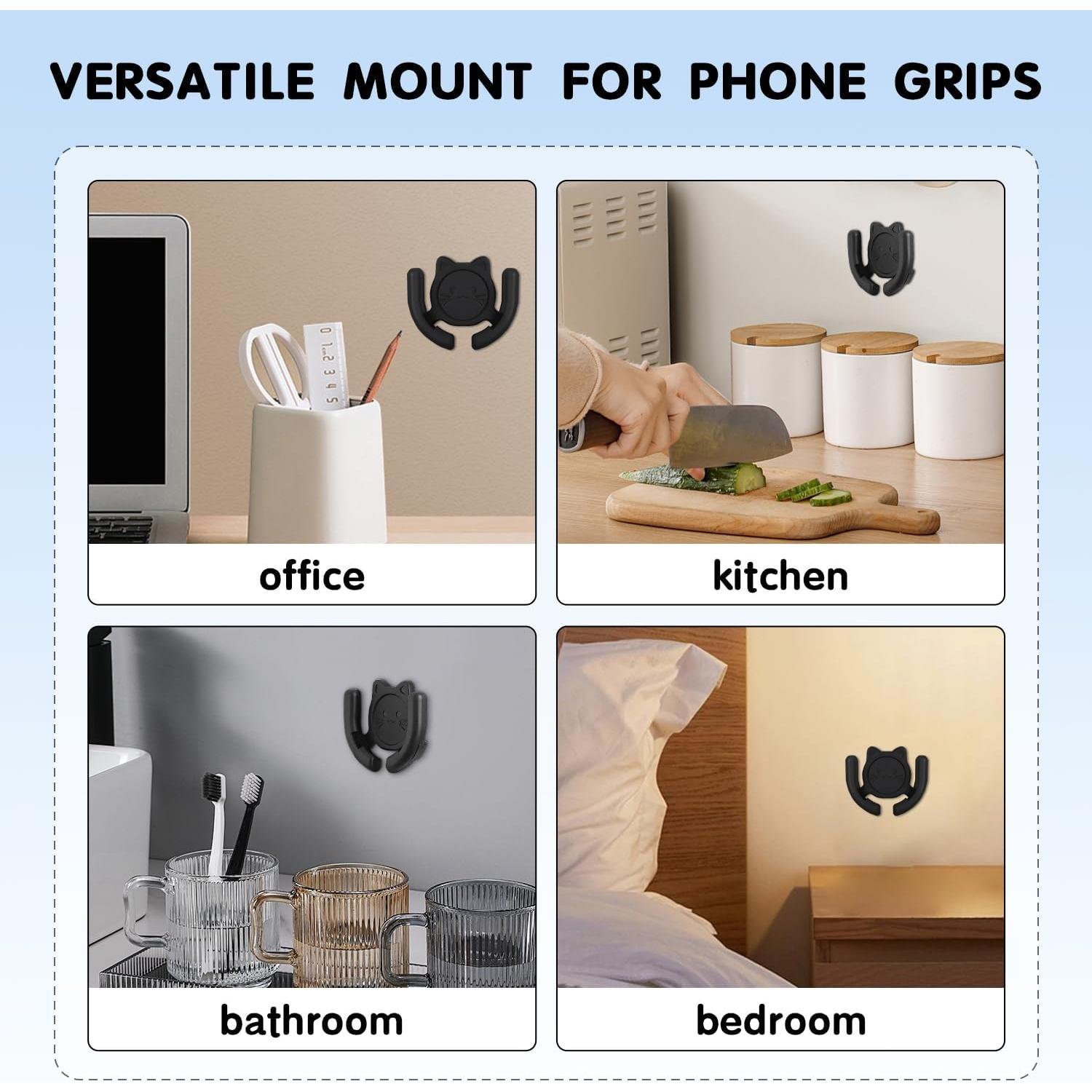 Soporte de Montaje HOMEFOX 3 Paquetes Gato Bonito Adhesivo