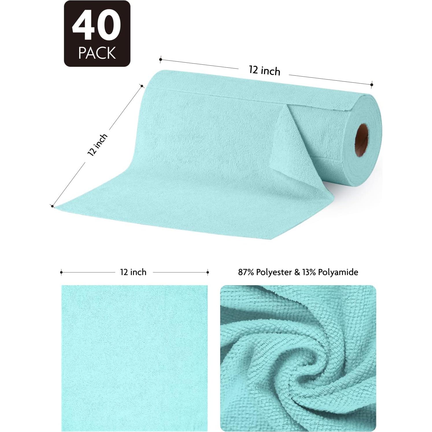 Toallas de Microfibra Fantasticlean - 40 Unidades 30x30 cm Azul