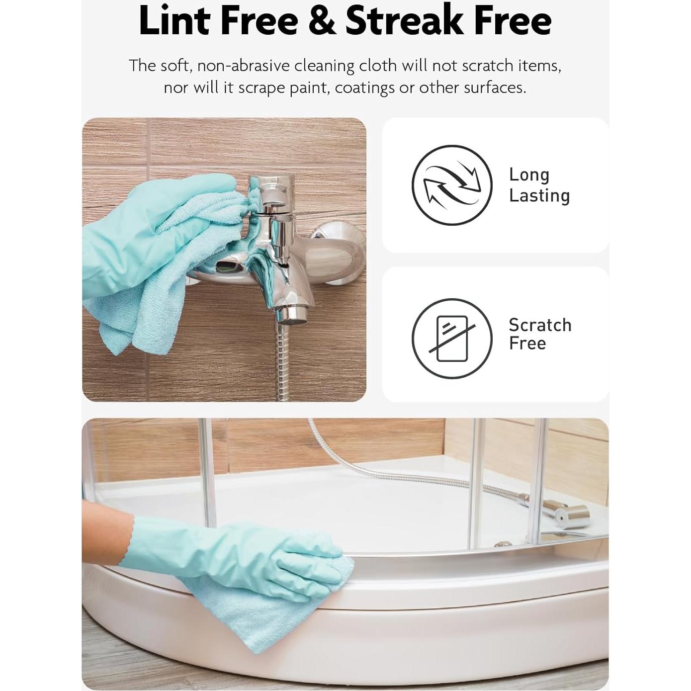 Toallas de Microfibra Fantasticlean - 40 Unidades 30x30 cm Azul