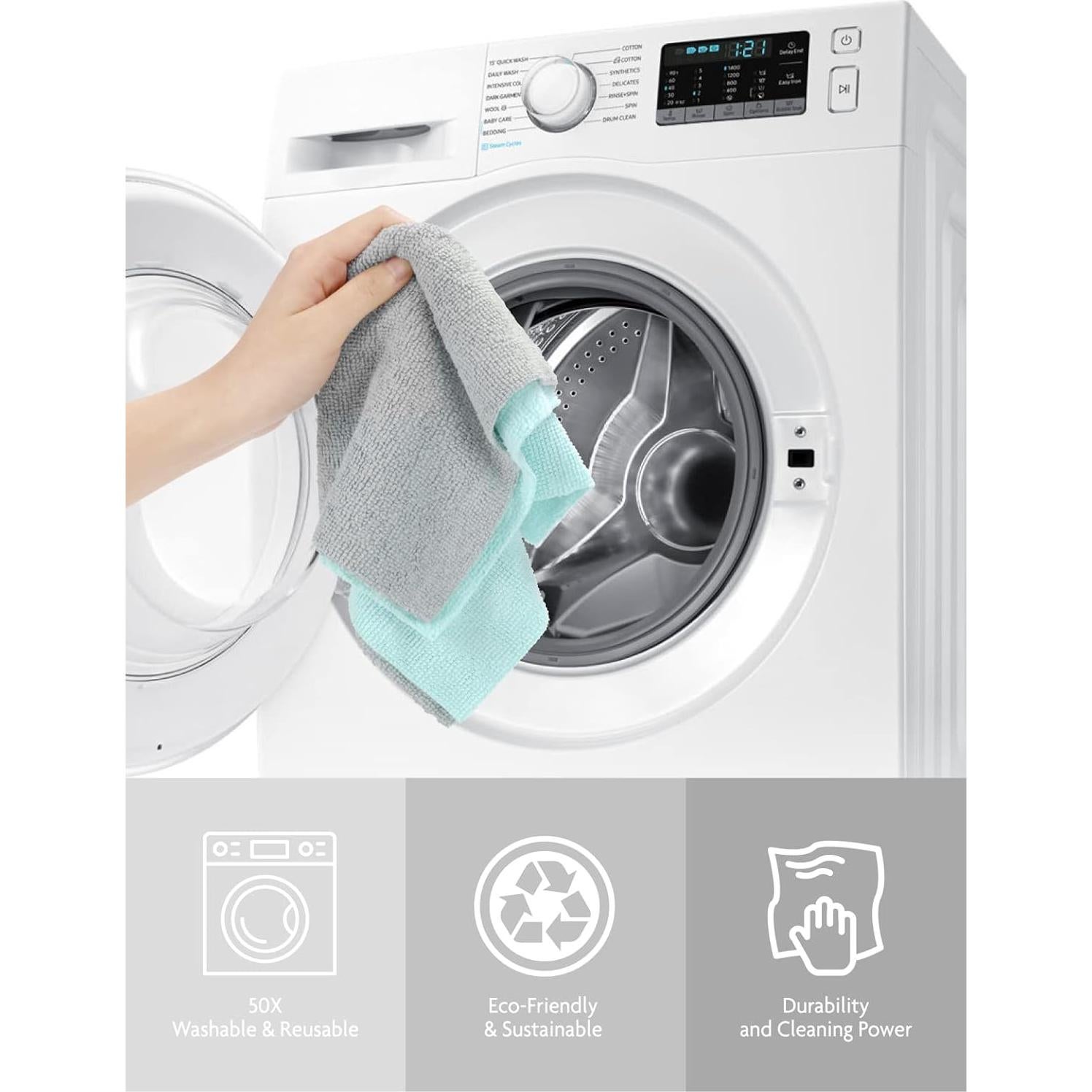 Toallas de Microfibra Fantasticlean - 40 Unidades 30x30 cm Azul