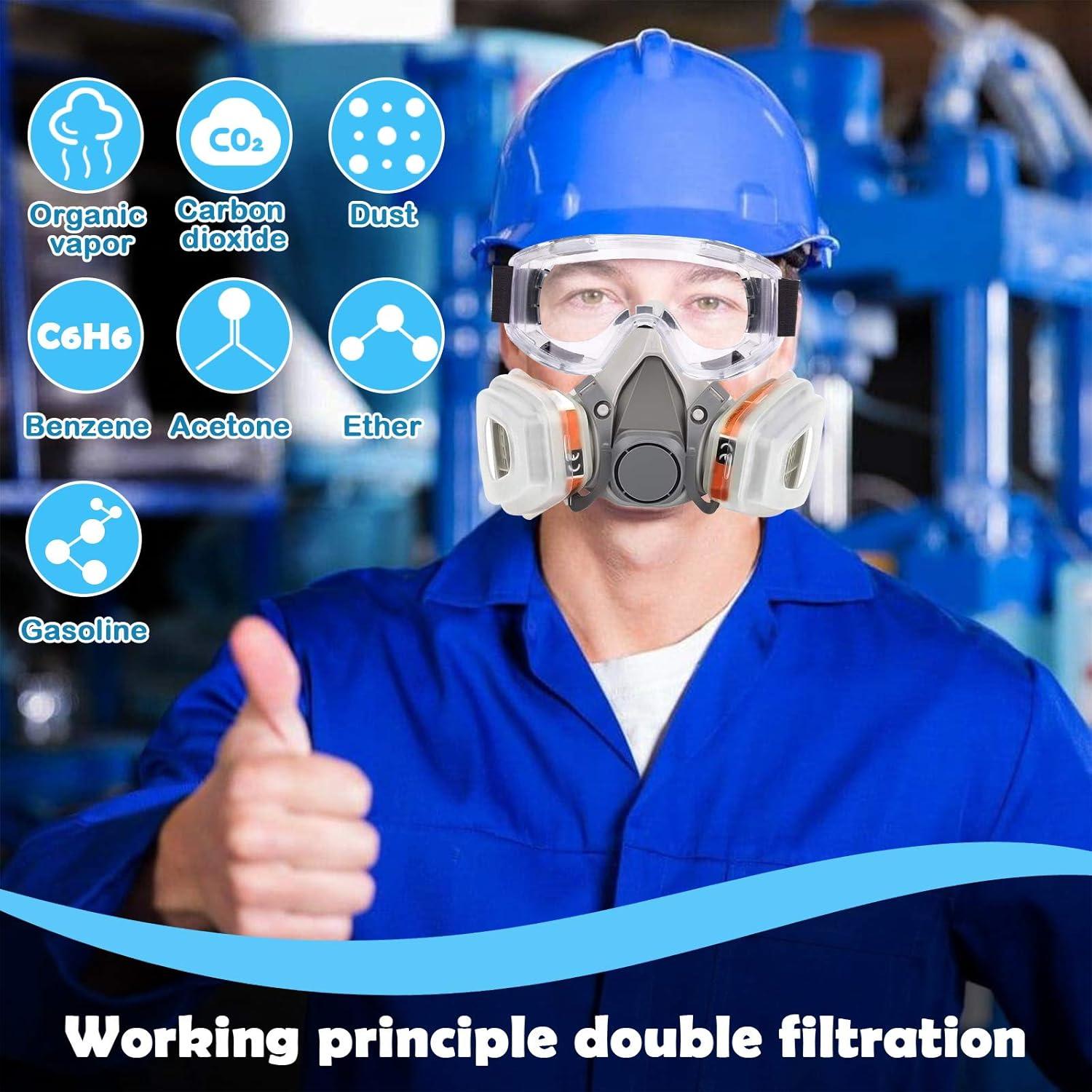 Media Máscara de Protección BAOMAO con Filtros y Accesorios