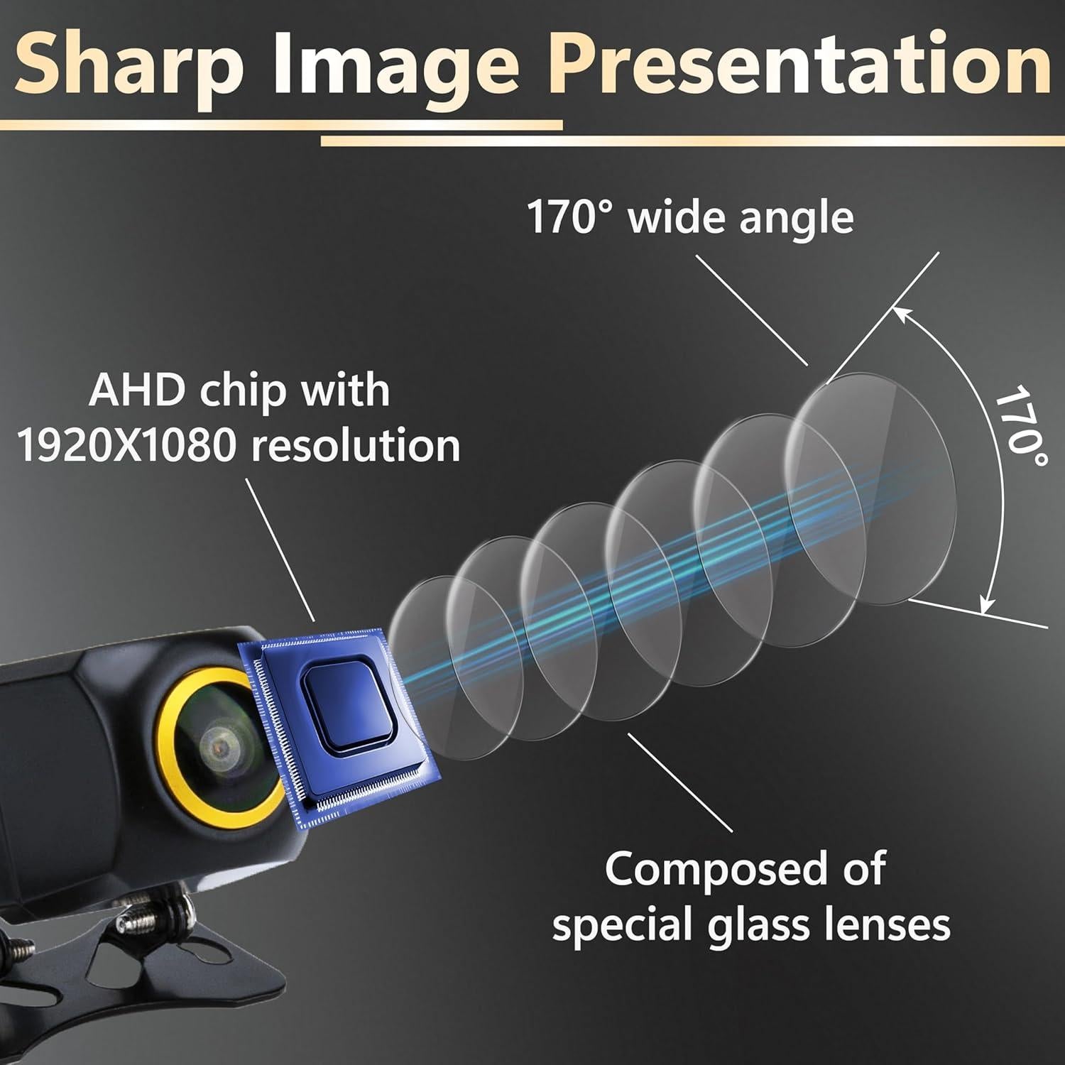 Cámara de Respaldo AHD 1080P Ecocstm con Carcasa Metal IP68