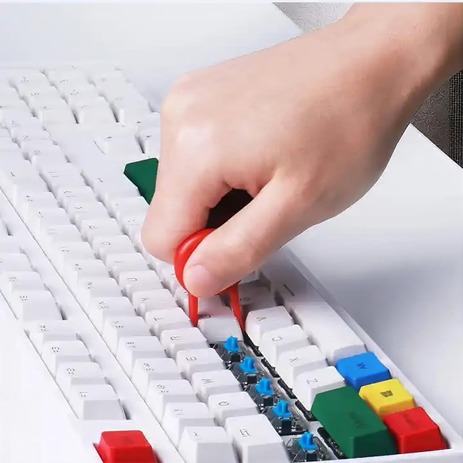 Keyboard Computer Cleaning Kit Brush with Keycaps for Keyboard Cleaner Laptop PC, 5 in 1 Cleaners Multi-Function Electronics Clean Tool Multibrush Techbrush Soft Brush for Apple Airpod AirPods Earbud