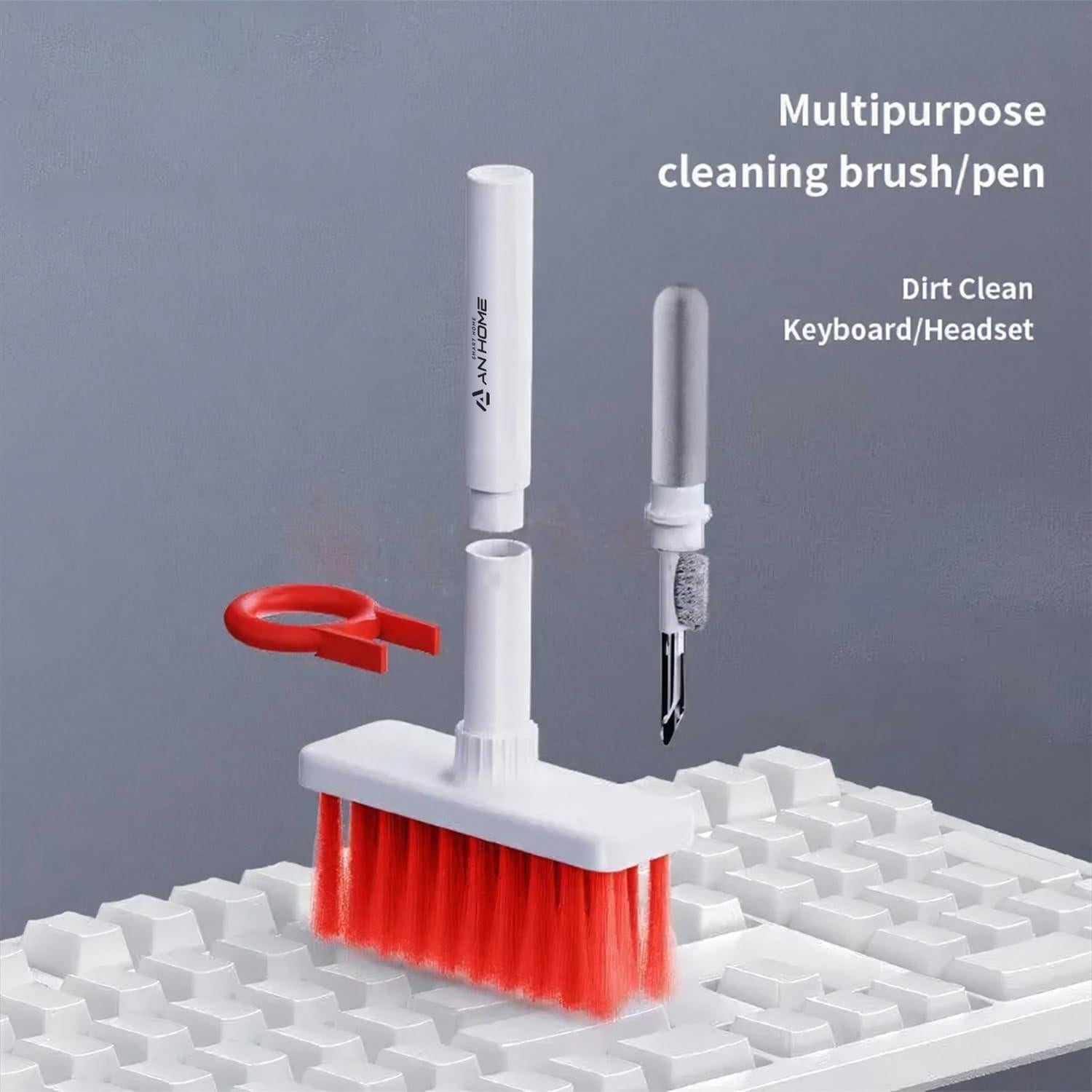 Keyboard Computer Cleaning Kit Brush with Keycaps for Keyboard Cleaner Laptop PC, 5 in 1 Cleaners Multi-Function Electronics Clean Tool Multibrush Techbrush Soft Brush for Apple Airpod AirPods Earbud