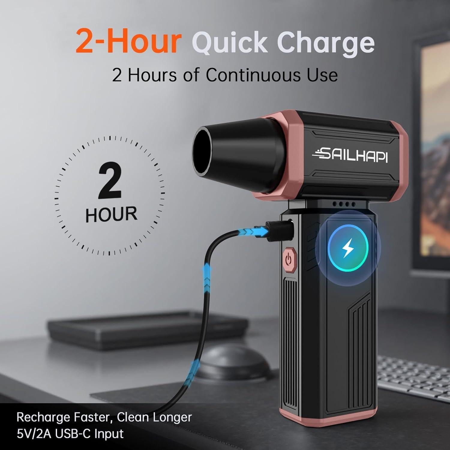 Soplador de Aire Comprimido SAILHAP ML300X 300000RPM Recargable