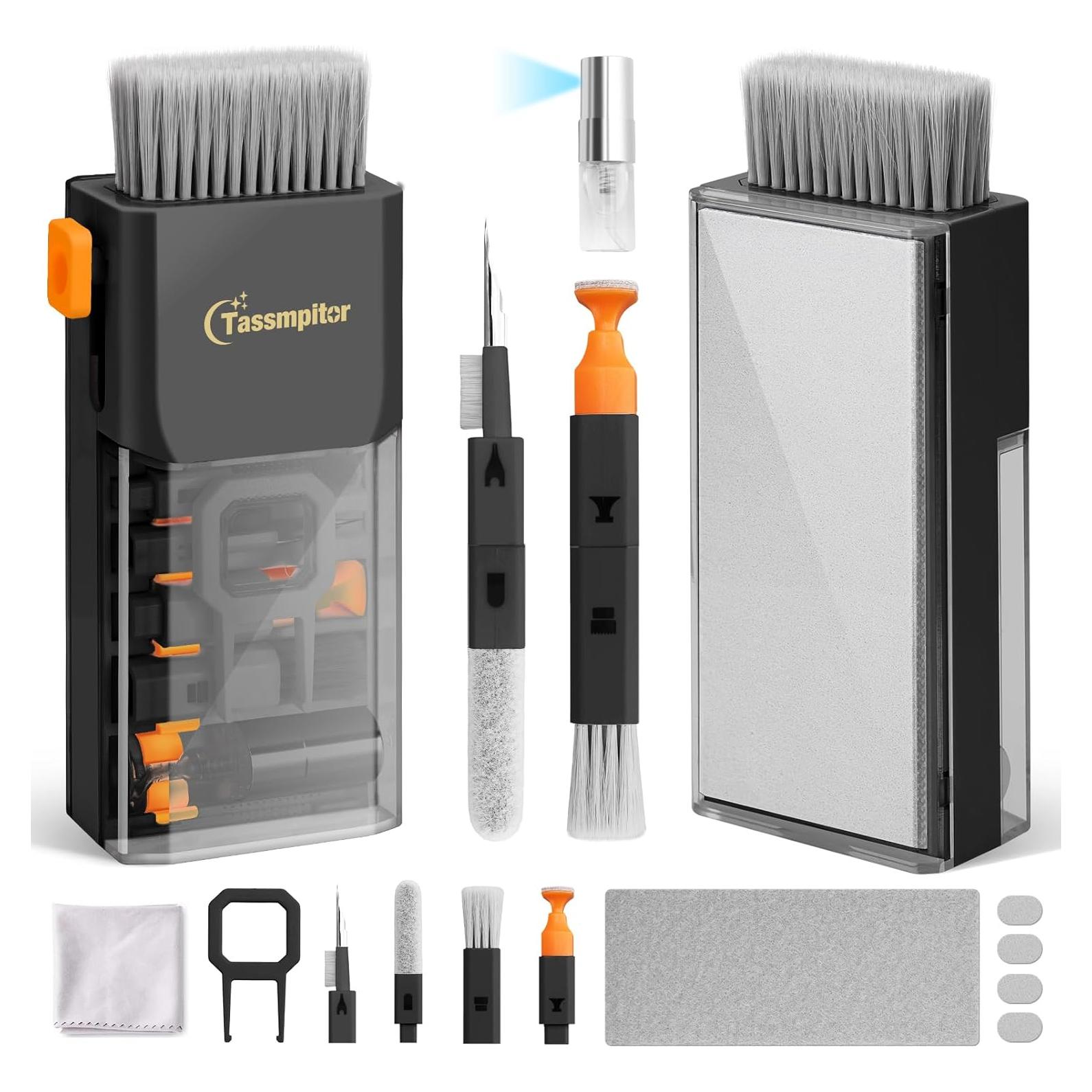 Kit de limpieza de teclado Tassmpitor 10 en 1 portátil negro