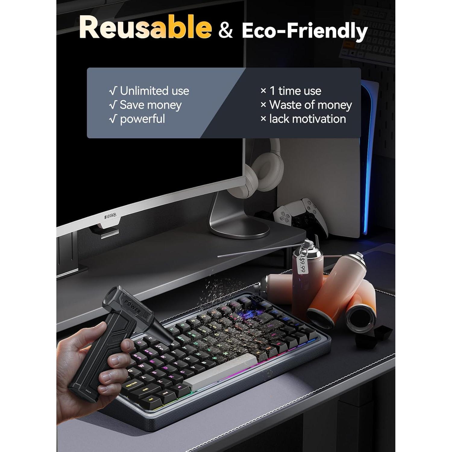 Soplador de Aire Eléctrico COOLDOVE W18A 300000 RPM Recargable