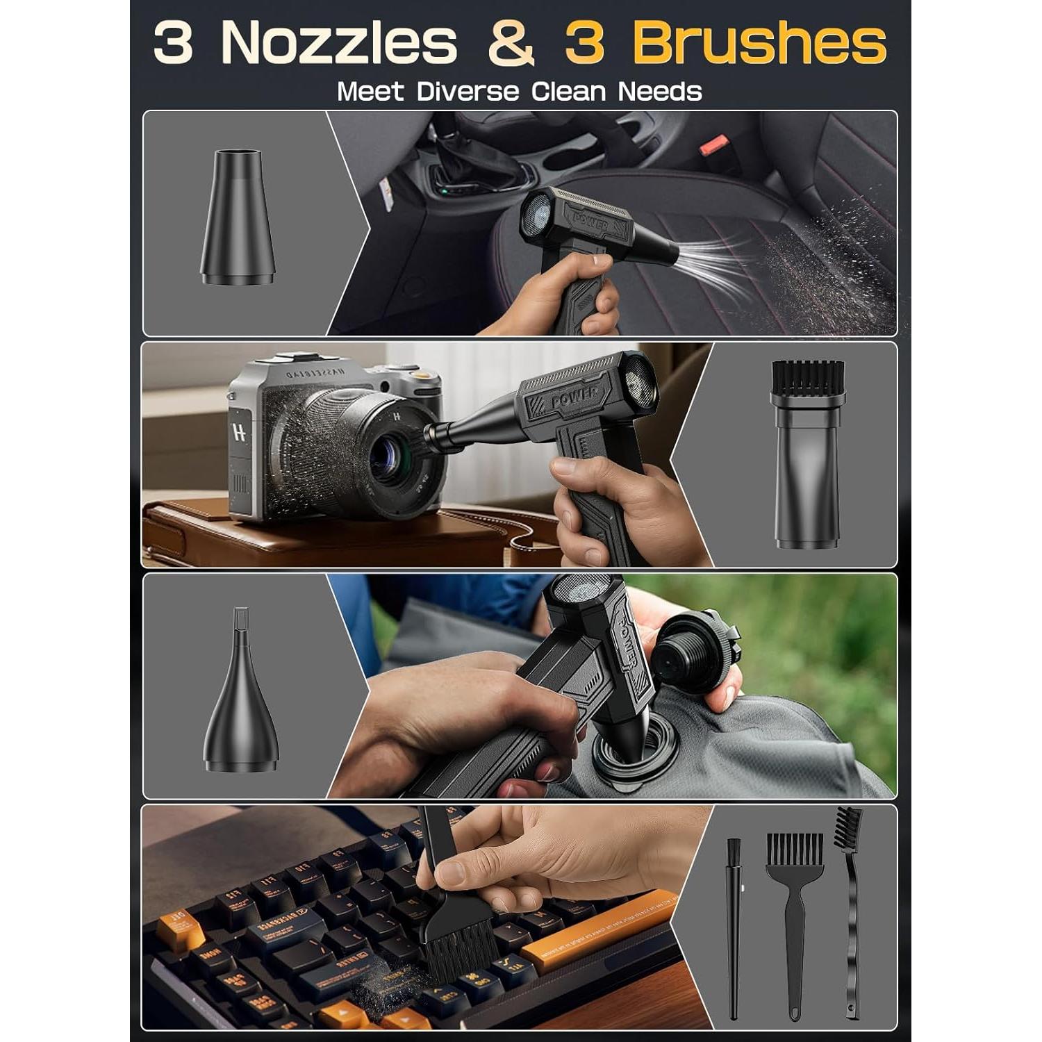 Soplador de Aire Eléctrico COOLDOVE W18A 300000 RPM Recargable