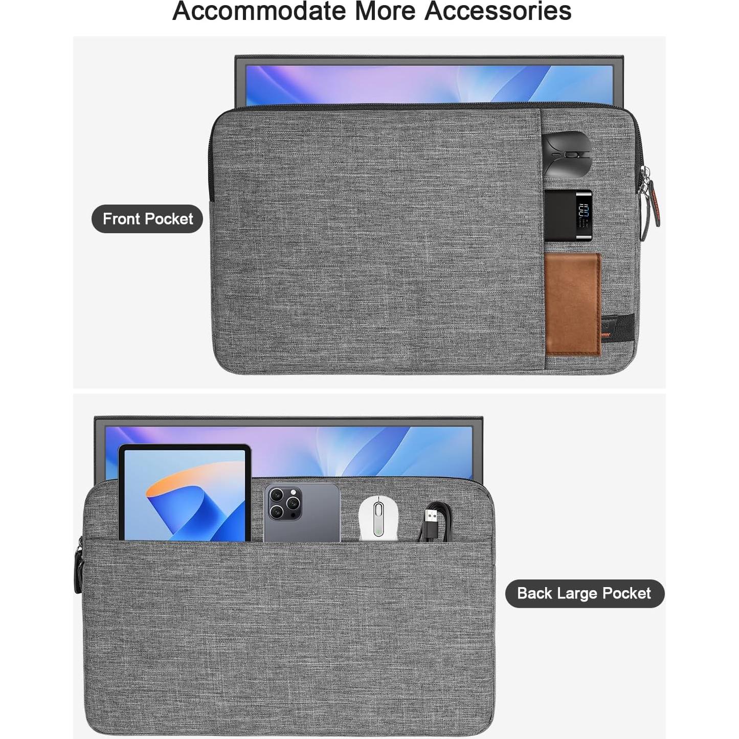 Funda para Monitor Portátil Losong 15.7" Acolchada Gris