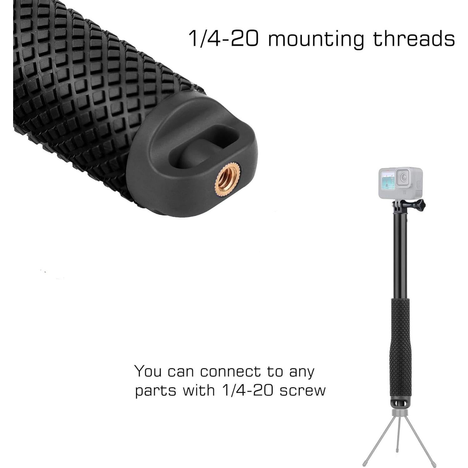 Palo de Selfie Impermeable GEPULY 116.8 cm para GoPro y Móviles