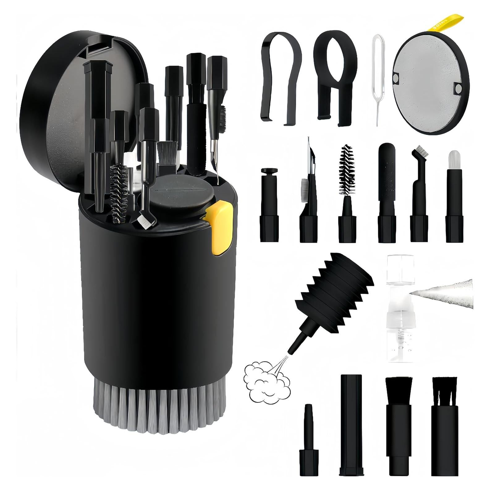 Kit de limpieza 20 en 1 para laptop y teléfono LBSC Negro