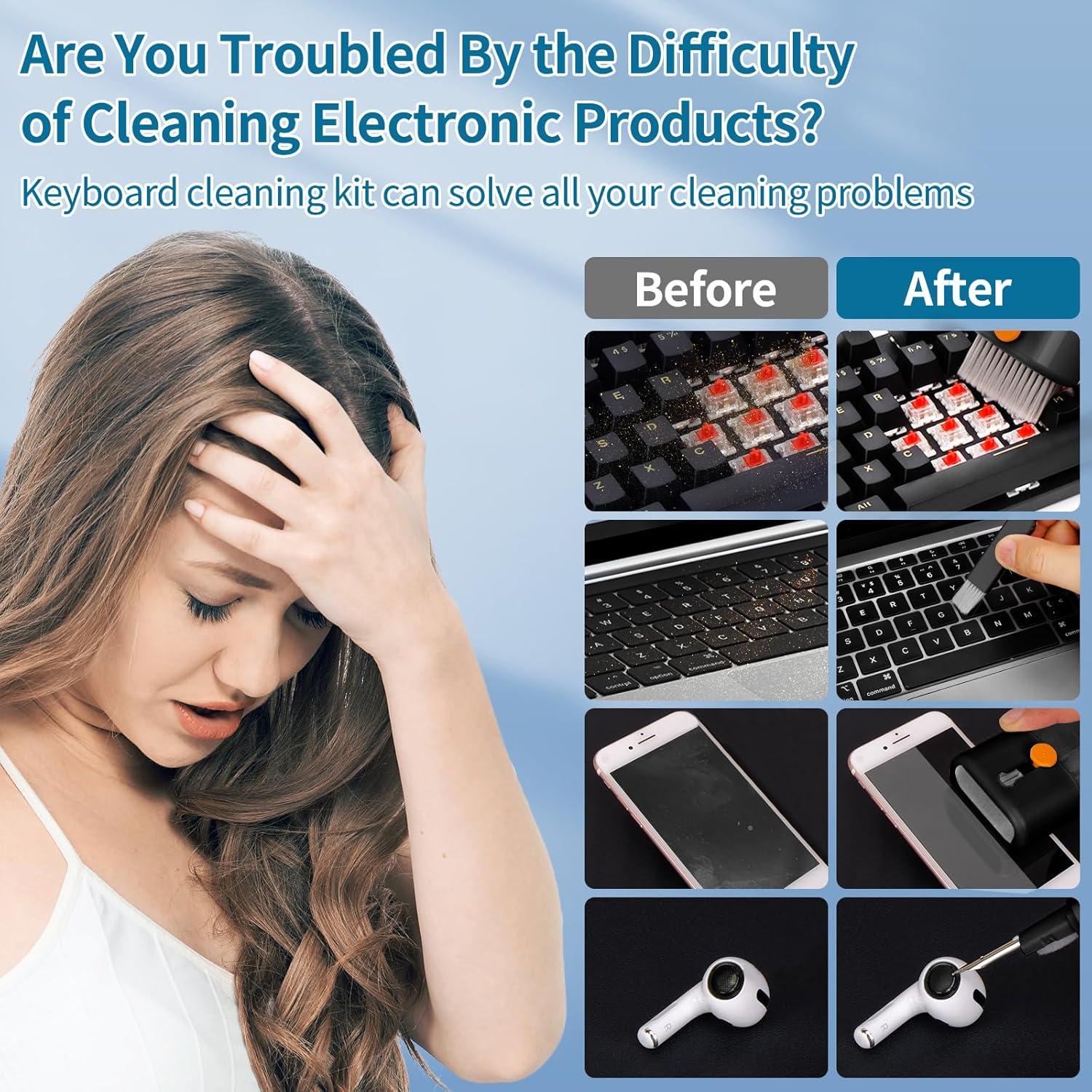 Kit de limpieza para teclado CleaniKu QJS-001 con accesorios