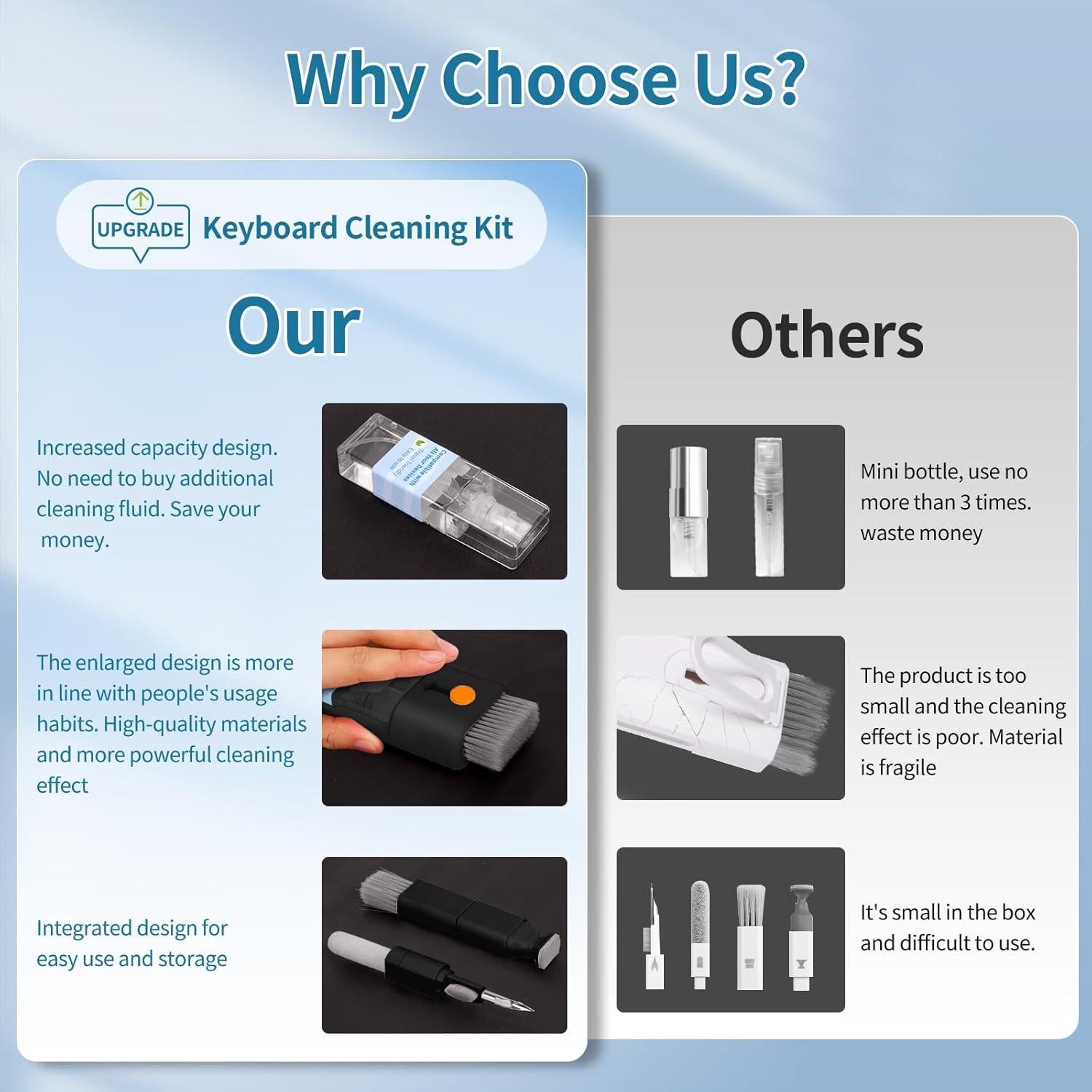 Kit de limpieza para teclado CleaniKu QJS-001 con accesorios