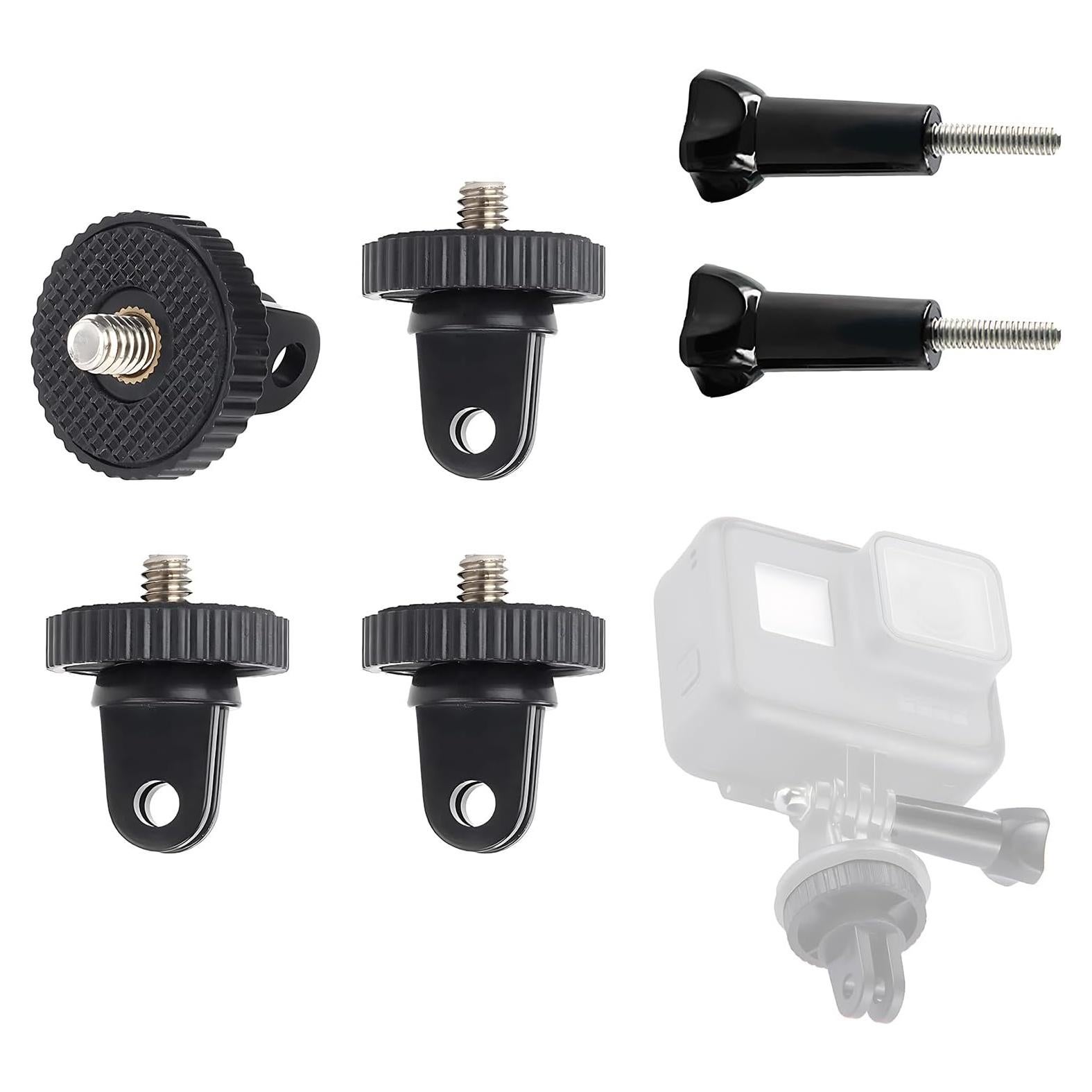 Camera Tripod Mount for Gopro Adapter Accessory, 4Pcs 1/4-20 Screw Conversion Adapter for GoPro Hero12, Insta360 ONE Ace Pro X3 X2 X RS R Go 3, DJI OSMO and Other Action Cameras