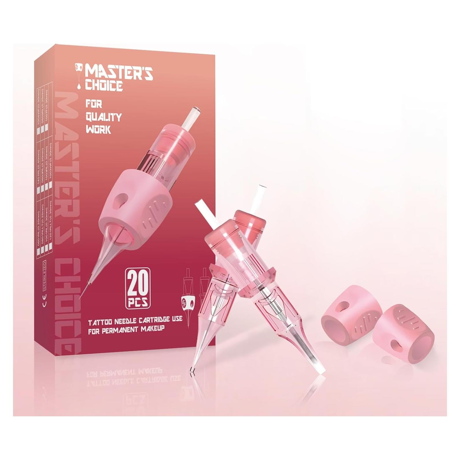 20 Agujas de Cartucho Microblading PMUBEAUTY 0.2mm Desechables