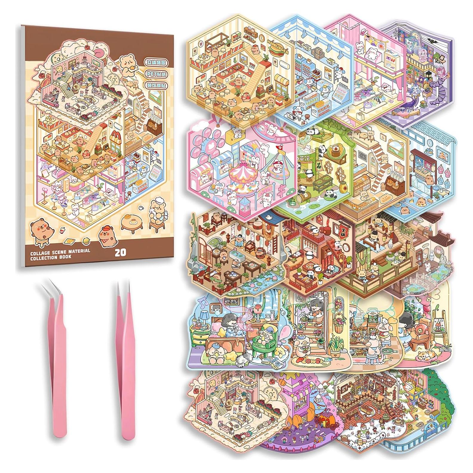 Conjunto de 20 Pegatinas 3D DIY MHBEW para Aliviar Estrés