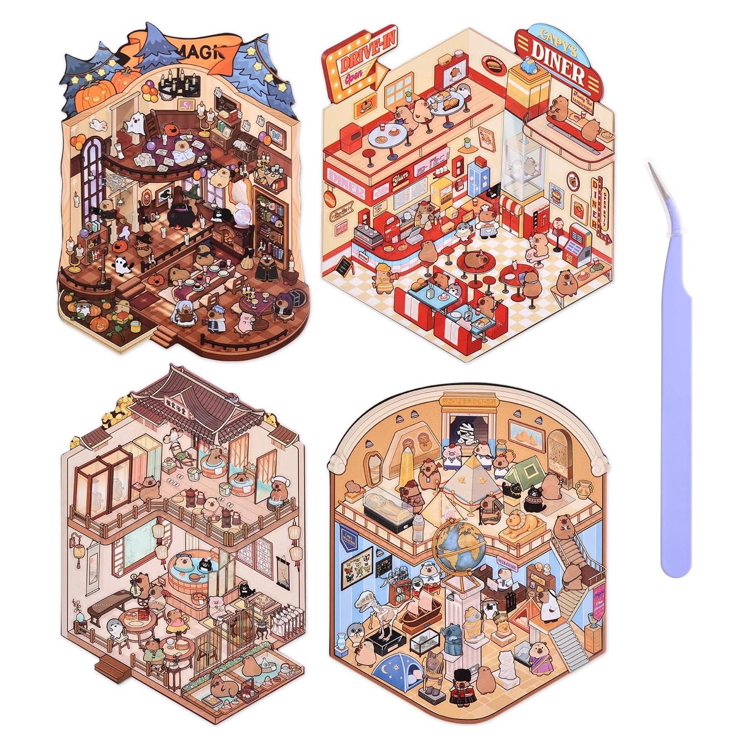 Pegatinas 3D VYRANA para DIY - 4 Temas de Escena